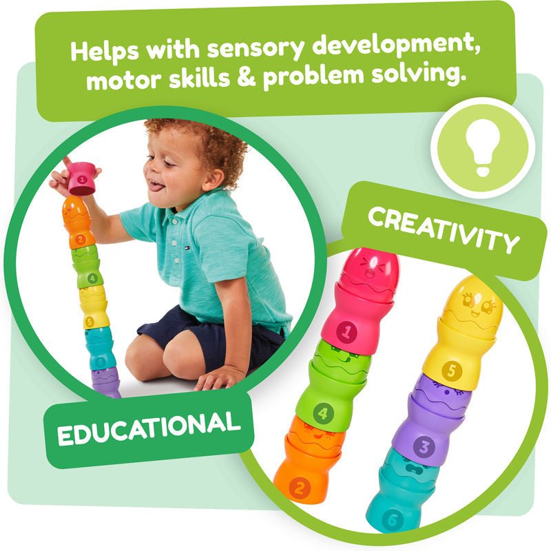 Tomy Toomies Hide & Squeak Egg Stackers - Baby&More