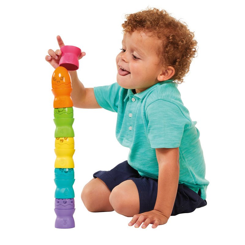 Tomy Toomies Hide & Squeak Egg Stackers - Baby&More