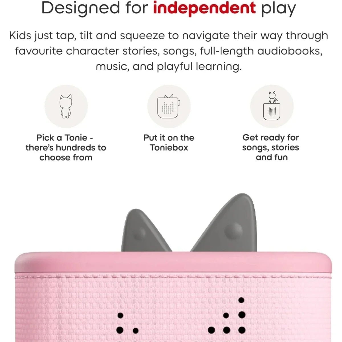 Tonies Toniebox 2 Cloud Starter Set with Creative Tonie Rubie - Pink - Baby&More