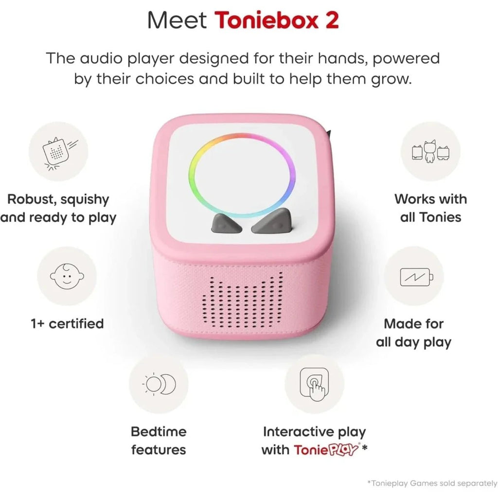 Tonies Toniebox 2 Cloud Starter Set with Creative Tonie Rubie - Pink - Baby&More