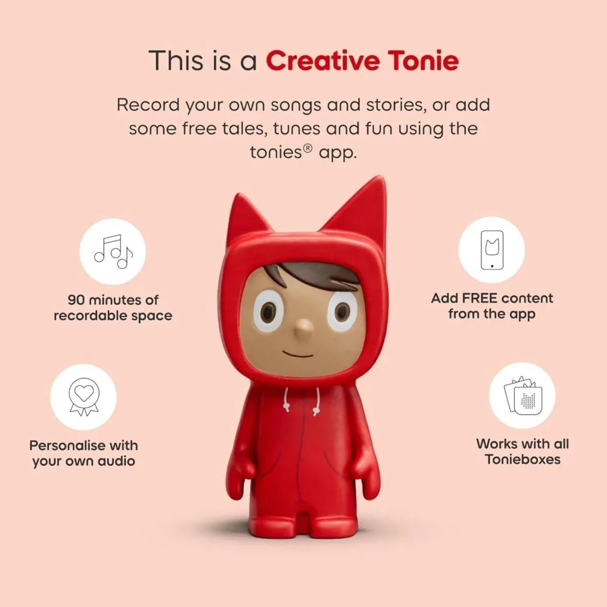 Tonies Toniebox 2 Cloud Starter Set with Creative Tonie Rubie - Pink - Baby&More