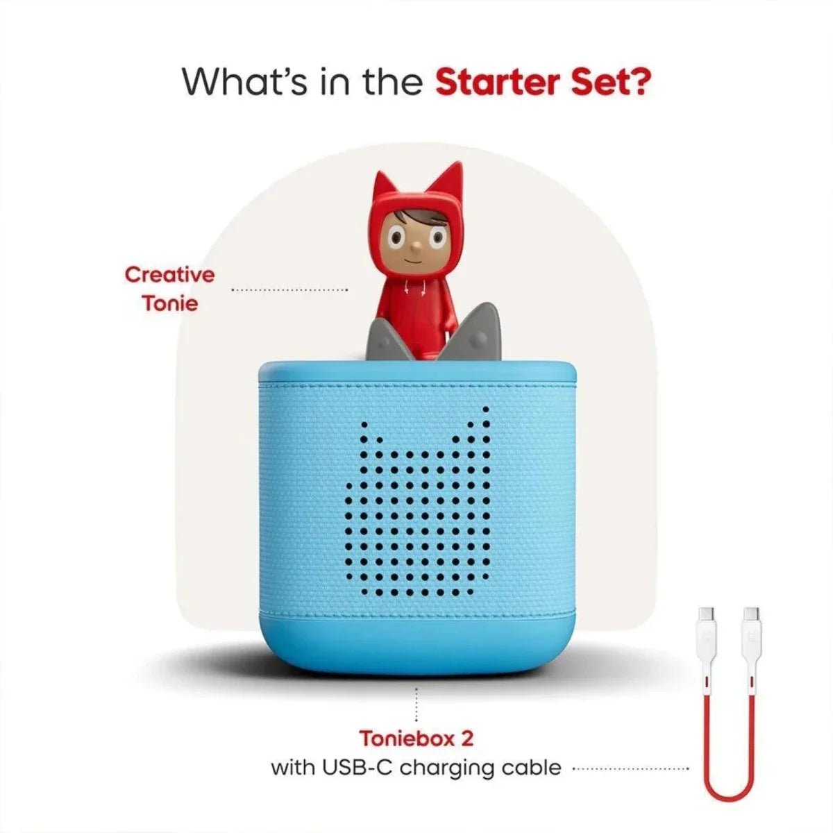 Tonies Toniebox 2 Cloud Starter Set with Creative Tonie Rubie - Sky Blue - Baby&More