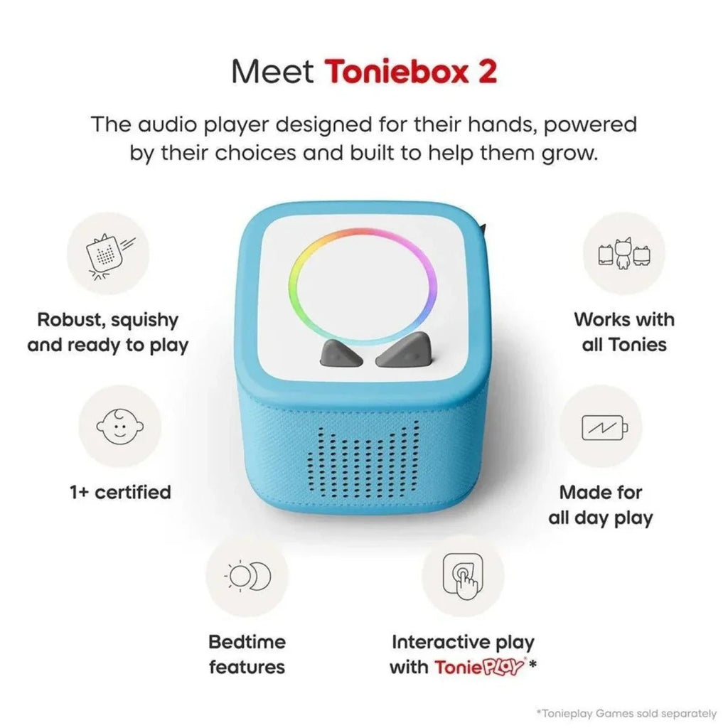 Tonies Toniebox 2 Cloud Starter Set with Creative Tonie Rubie - Sky Blue - Baby&More