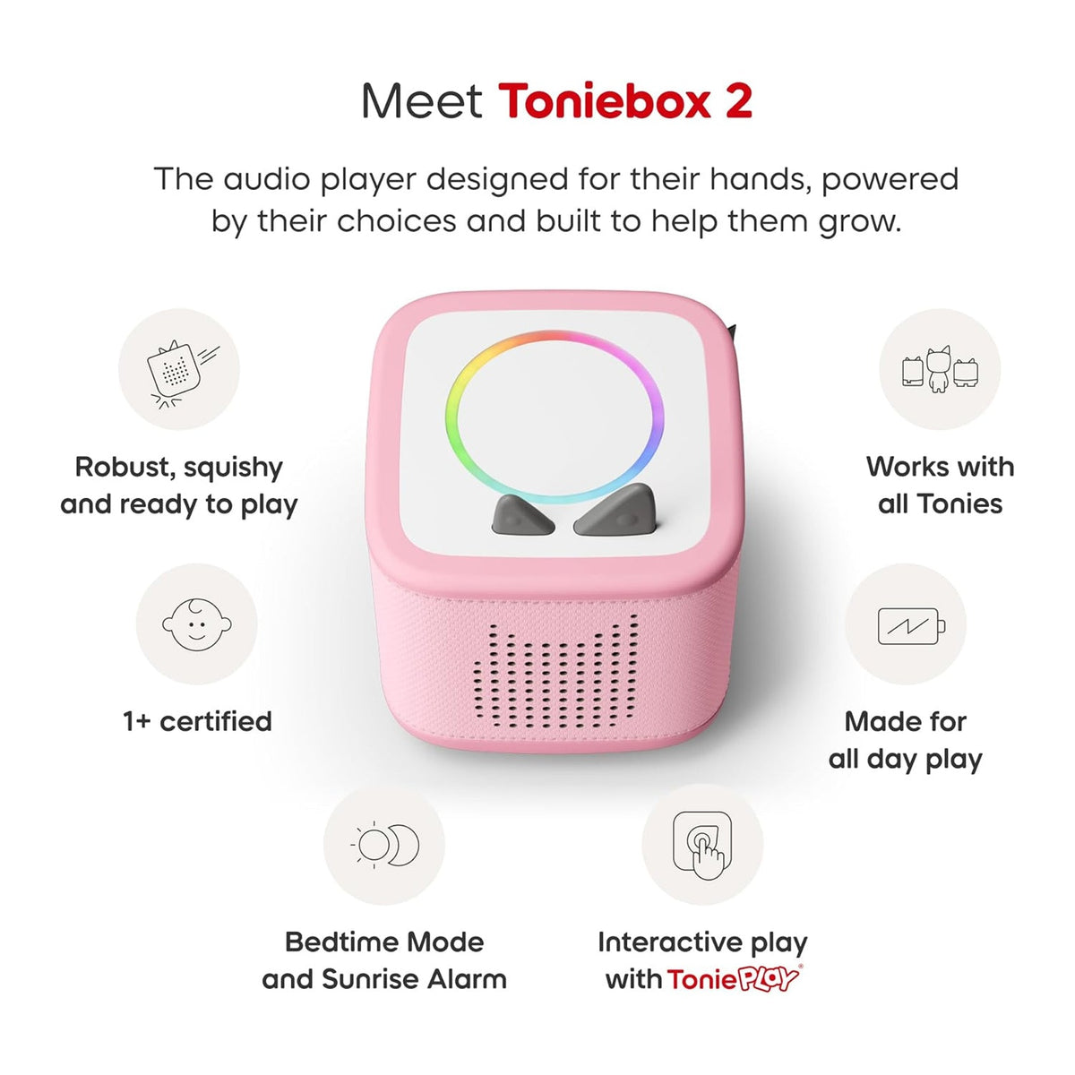 Tonies Toniebox 2 Play Set Including Paw Patrol Chase Tonie, Tonieplay Game & Tonieplay Controller - Cloud Pink - Baby&More