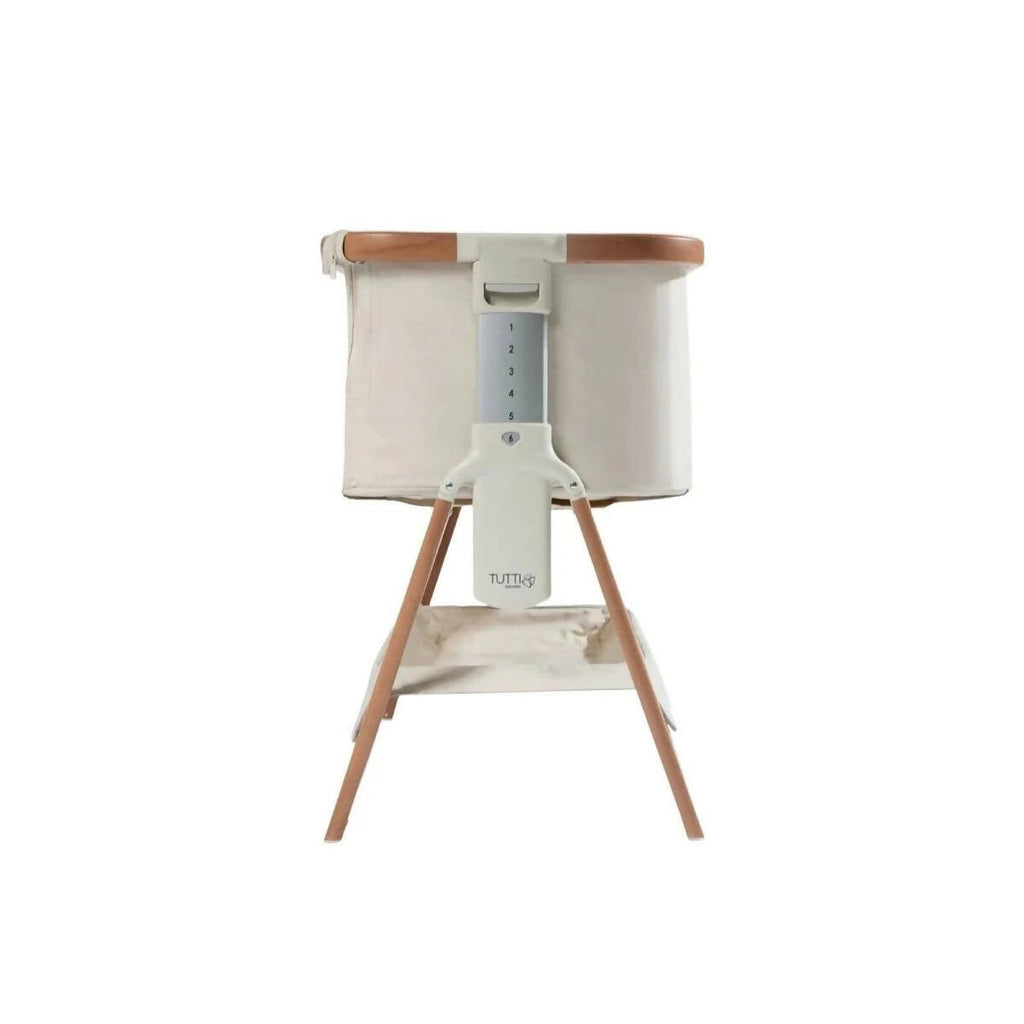 Tutti Bambini Cozee Bedside Crib - Scandinavian Walnut/Ecru