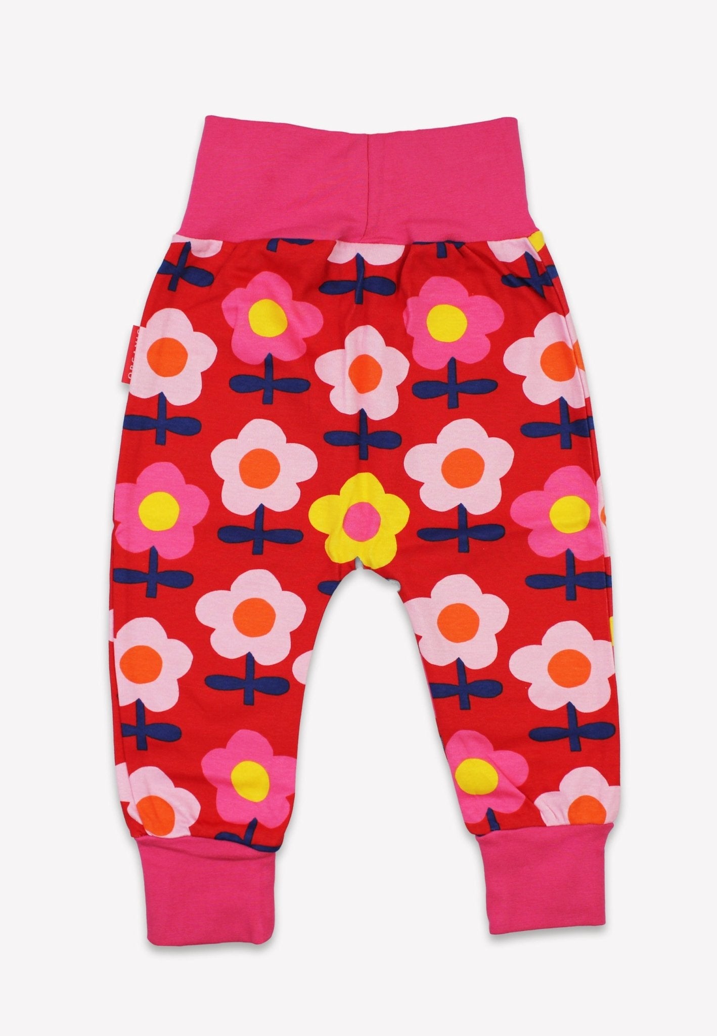 Toby Tiger Organic Yoga Pants - Pink Flower Print