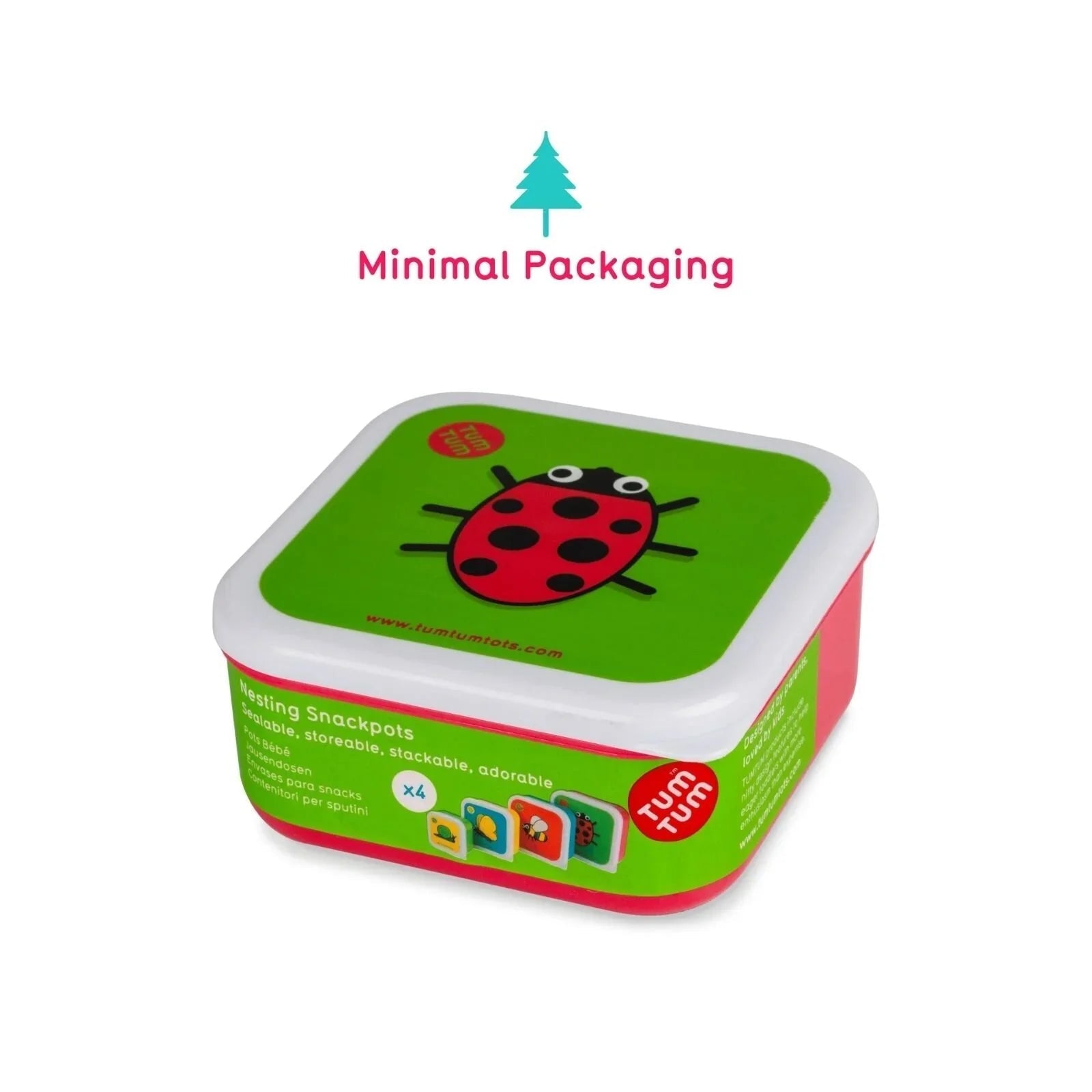 TUM TUM Nesting Snack Pots Pack of 4 - Bugs - Baby&More