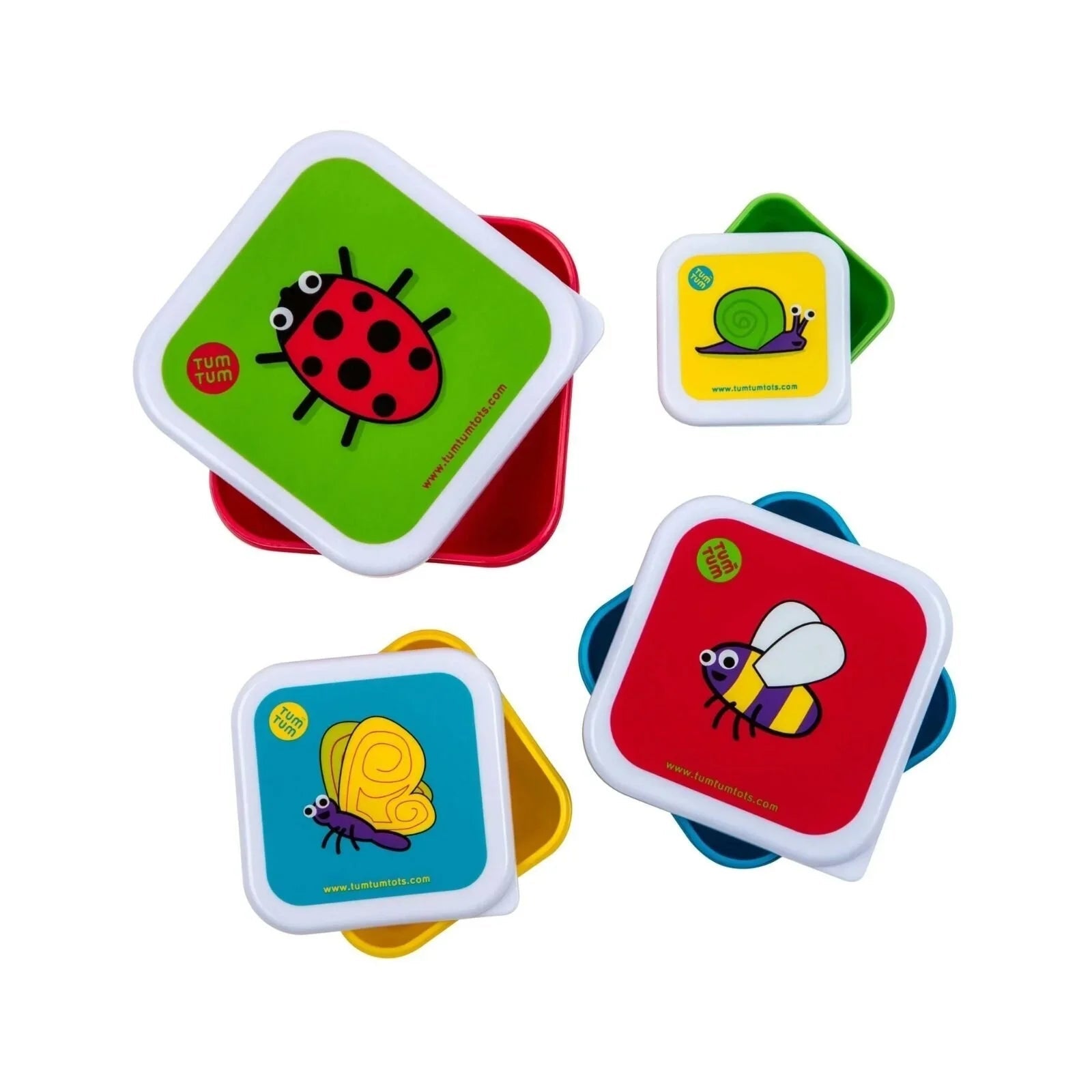 TUM TUM Nesting Snack Pots Pack of 4 - Bugs - Baby&More