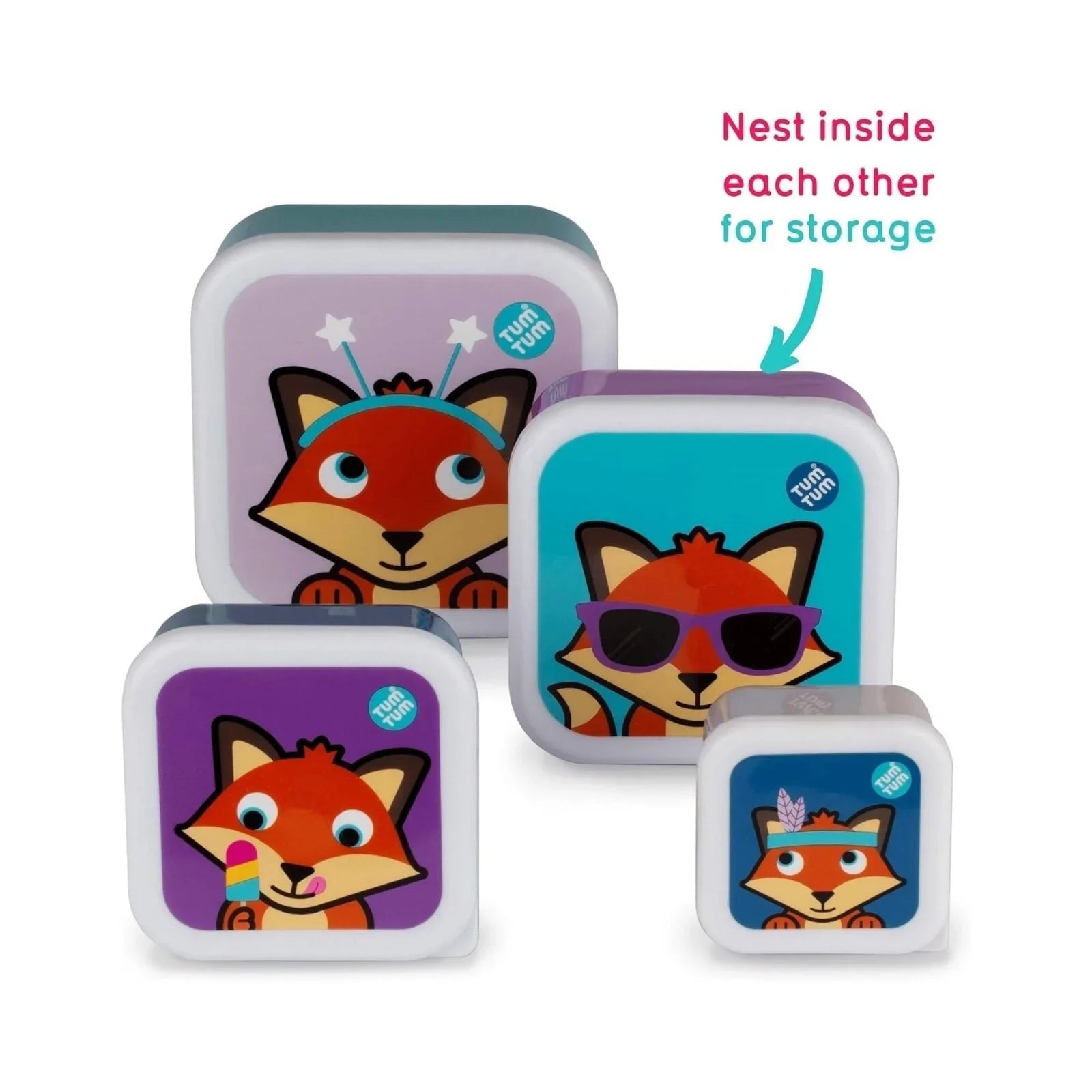 TUM TUM Nesting Snack Pots Pack of 4 - Felicity Fox - Baby&More
