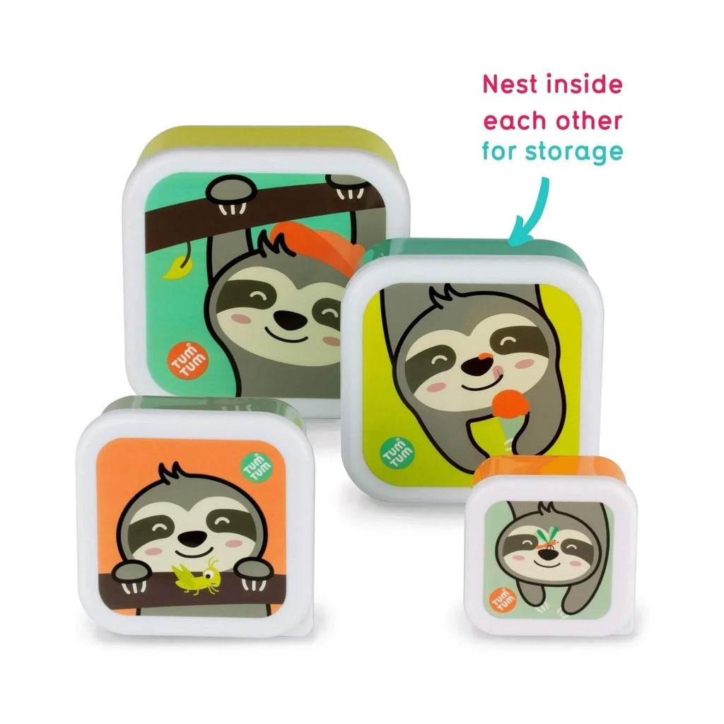 TUM TUM Nesting Snack Pots Pack of 4 - Stanley Sloth - Baby&More
