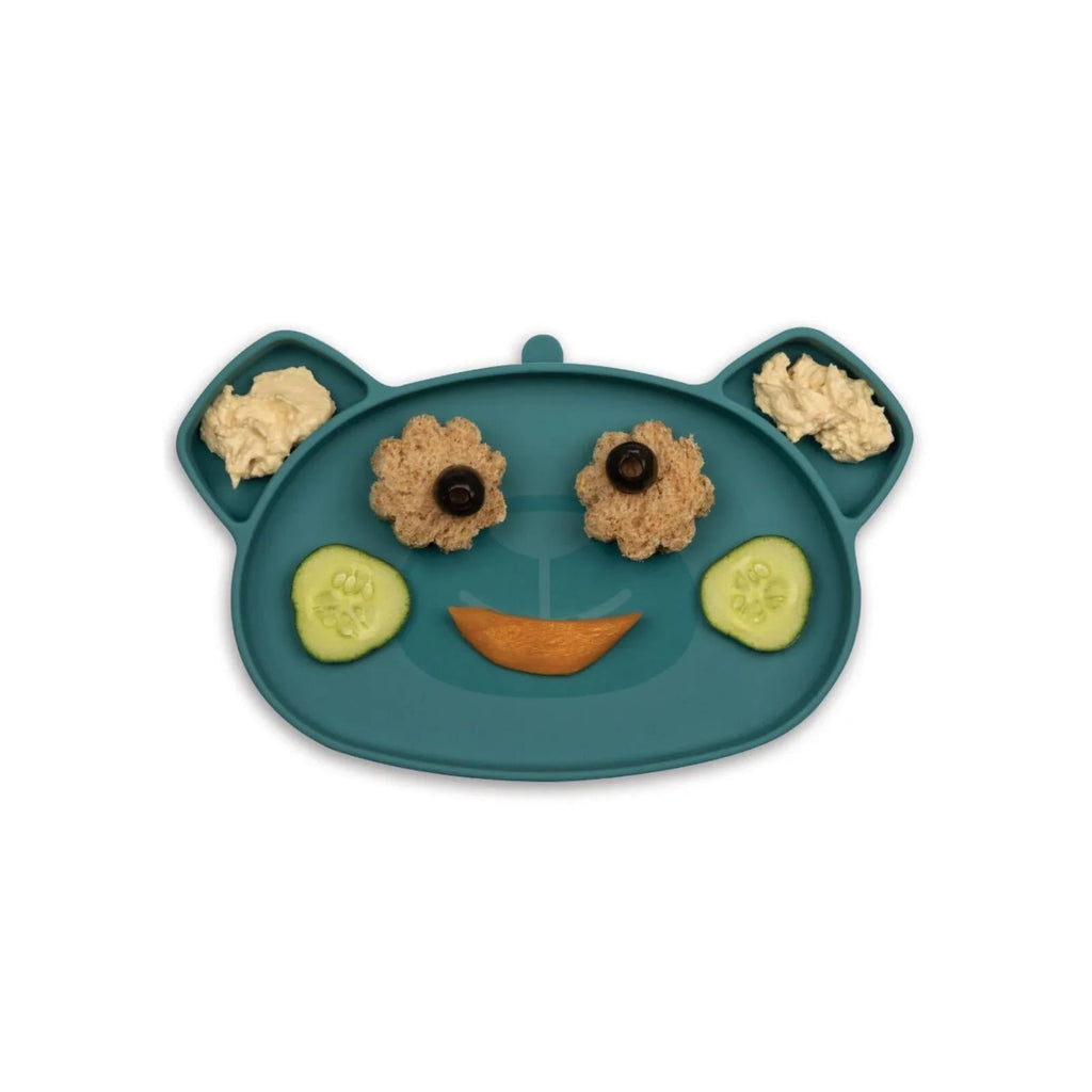 TUM TUM Silicone Weaning Bowl & Spoon Set Boris Bear - Blue - Baby&More