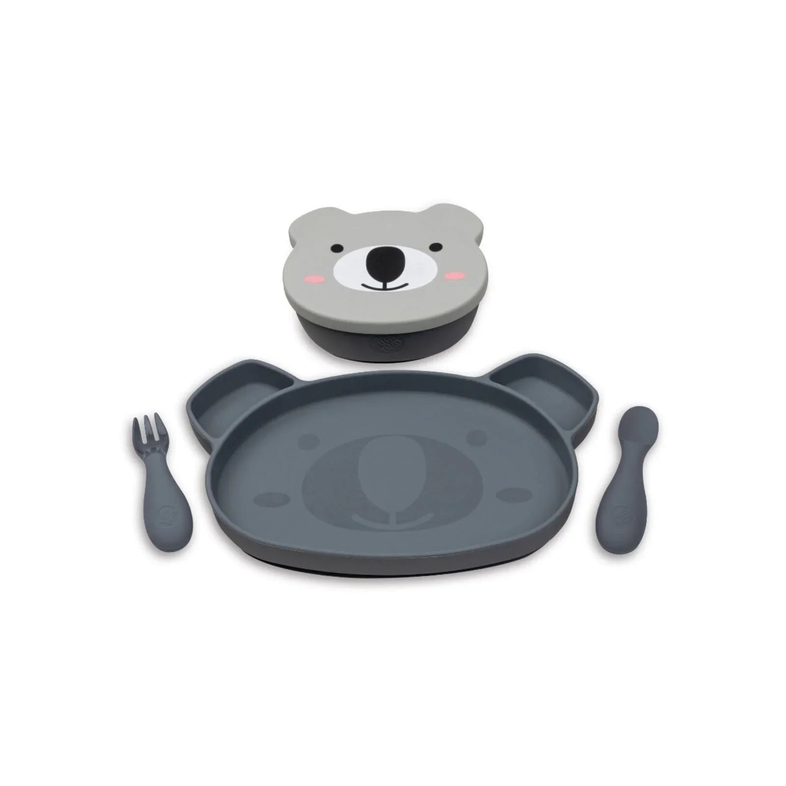 TUM TUM Silicone Weaning Bowl & Spoon Set Kev Koala - Grey - Baby&More