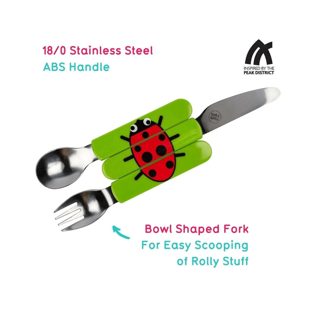 TUM TUM Travel Cutlery Set with Case - Ladybird - Baby&More