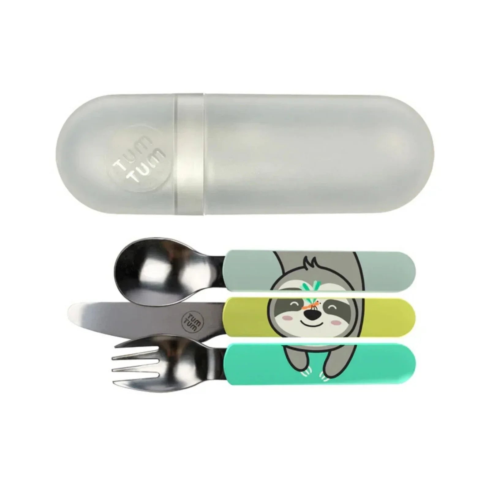 TUM TUM Travel Cutlery Set with Case - Stanley Sloth - Baby&More