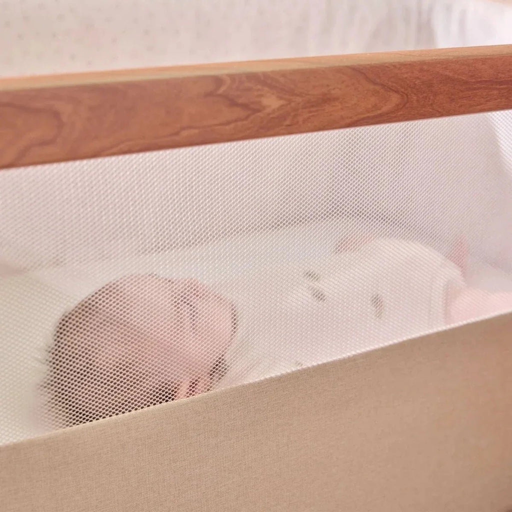 Tutti Bambini Cozee Bedside Crib - Scandinavian Walnut/Ecru - Baby&More