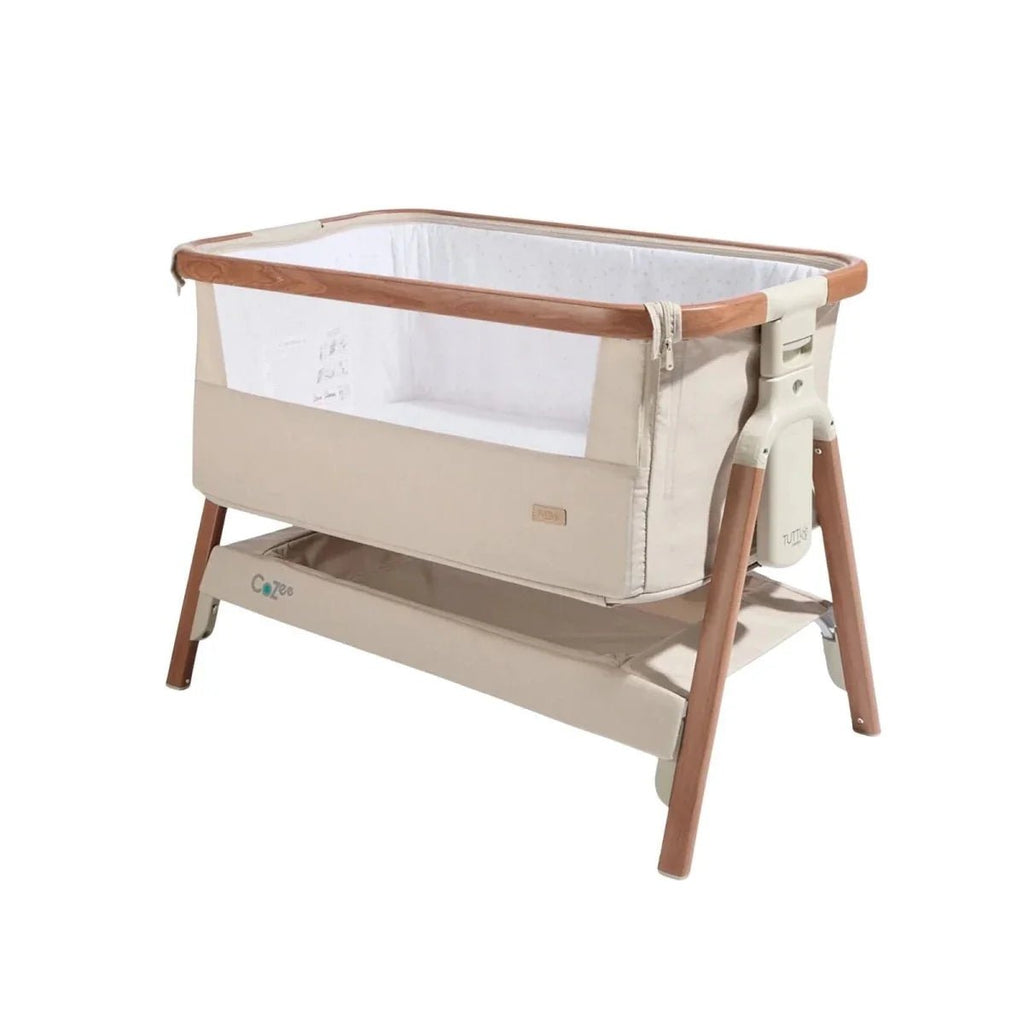 Tutti Bambini Cozee Bedside Crib - Scandinavian Walnut/Ecru - Baby&More