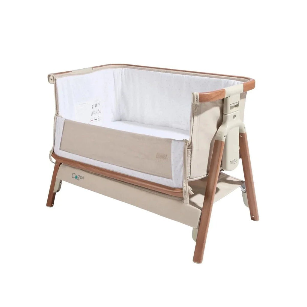 Tutti Bambini Cozee Bedside Crib - Scandinavian Walnut/Ecru - Baby&More