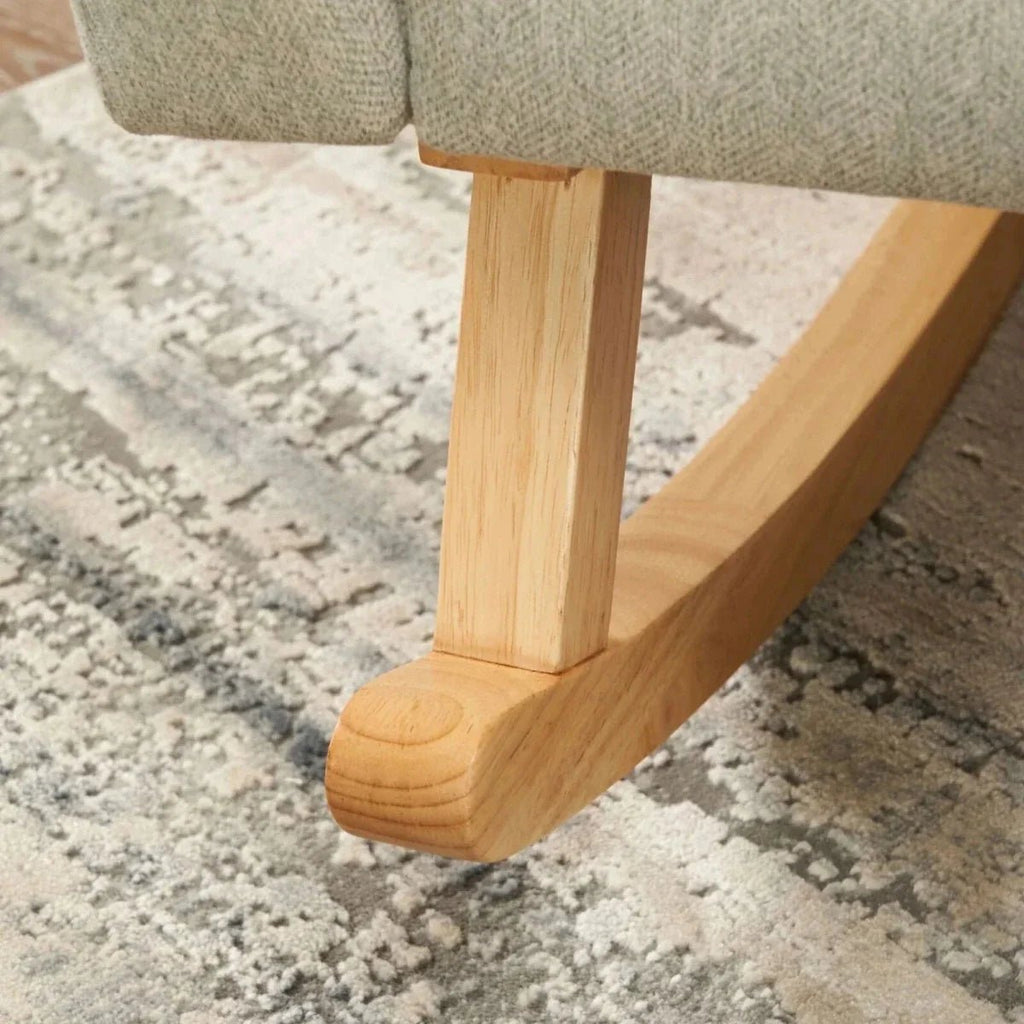 Tutti Bambini Jonah Rocking Chair & Foot Stool - Pebble - Baby&More