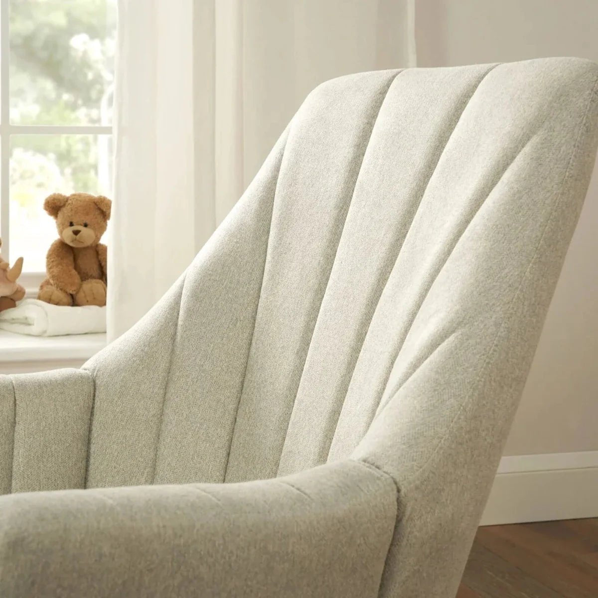 Tutti Bambini Jonah Rocking Chair & Foot Stool - Pebble - Baby&More