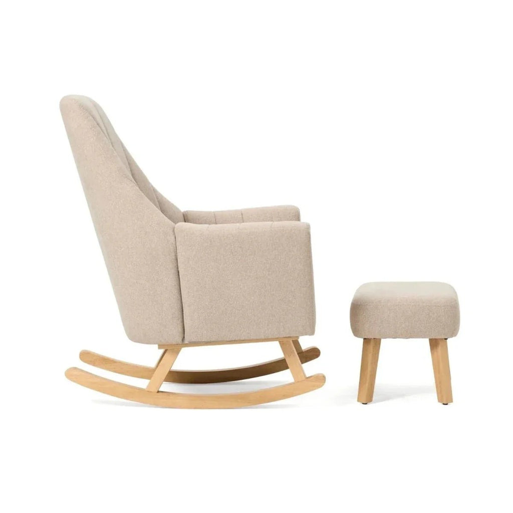 Tutti Bambini Jonah Rocking Chair & Foot Stool - Stone - Baby&More