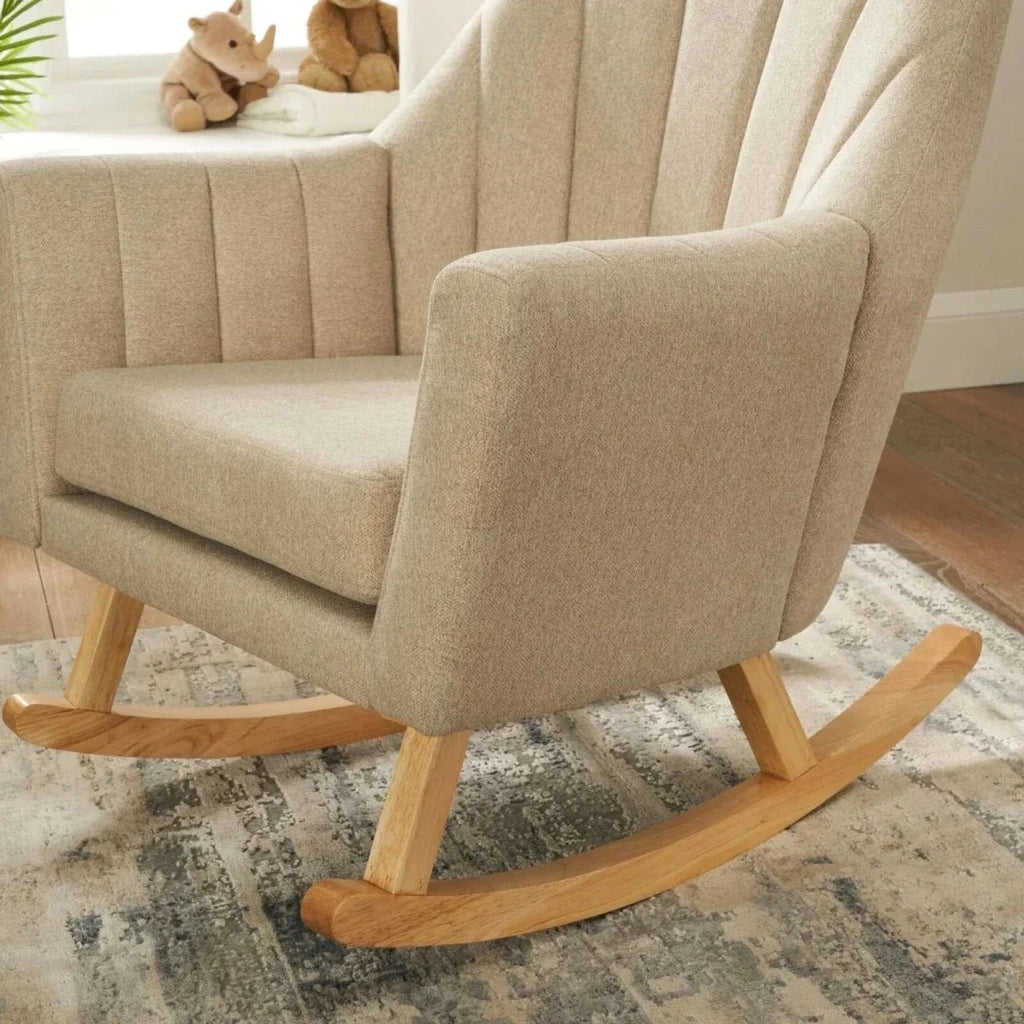 Tutti Bambini Jonah Rocking Chair & Foot Stool - Stone - Baby&More