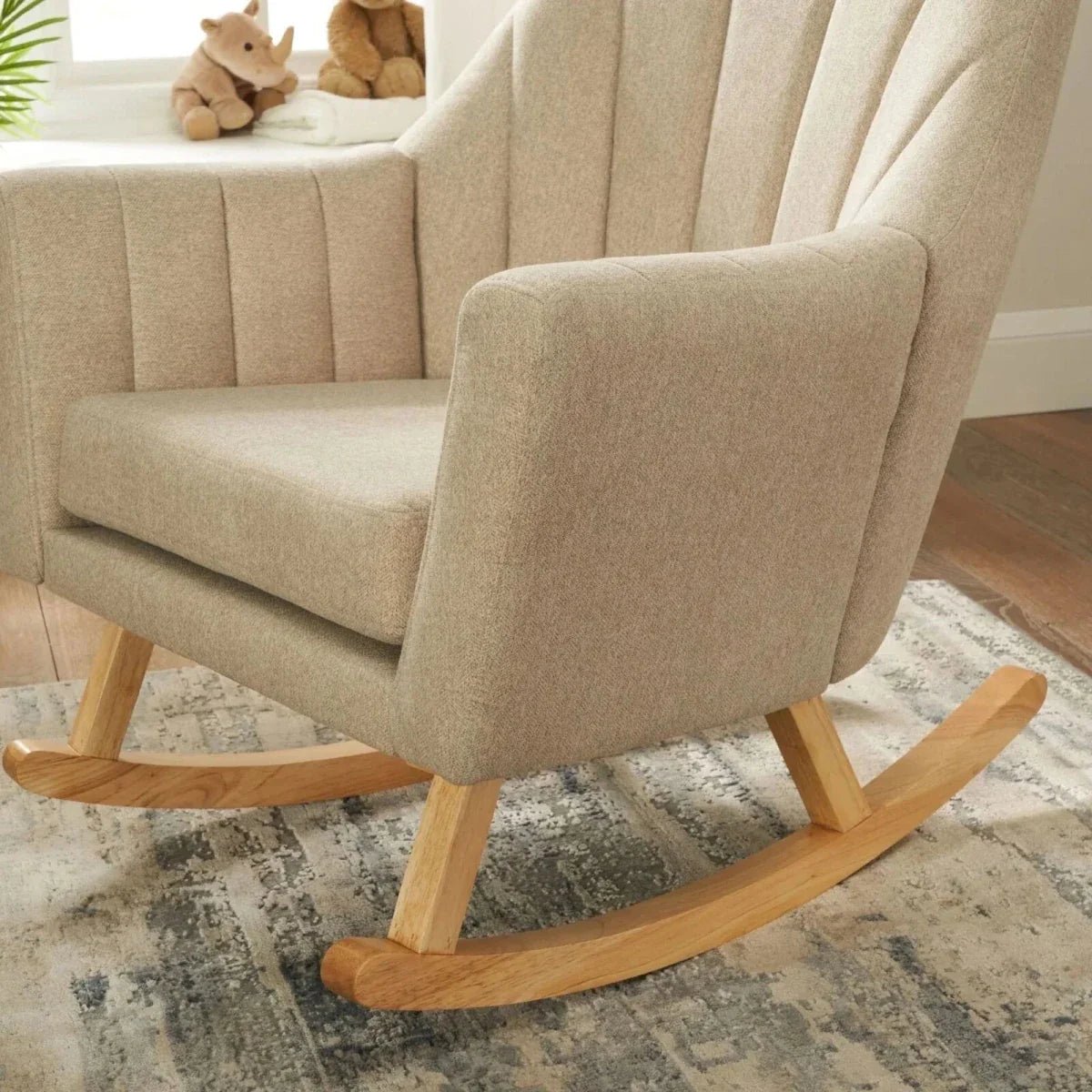 Tutti Bambini Jonah Rocking Chair & Foot Stool - Stone - Baby&More