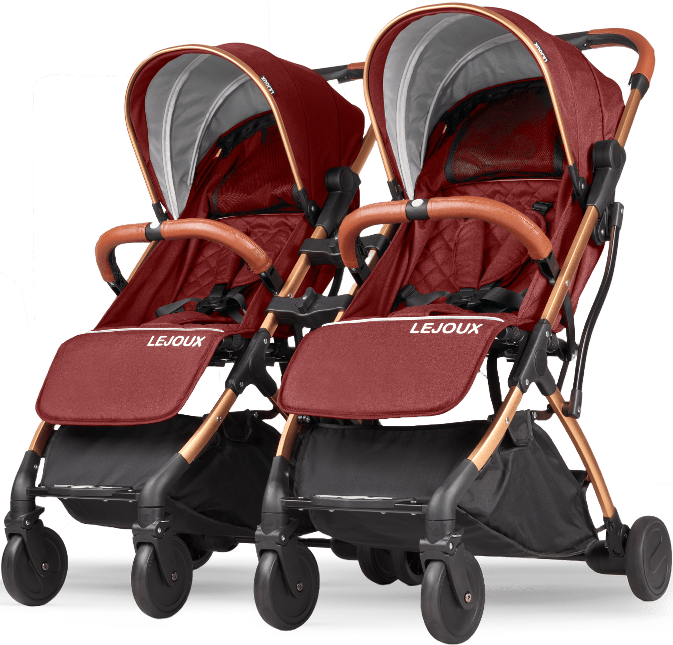 Twin Lejoux Go Baby Stroller Pushchair Pram (Includes twin clips) - Baby&More