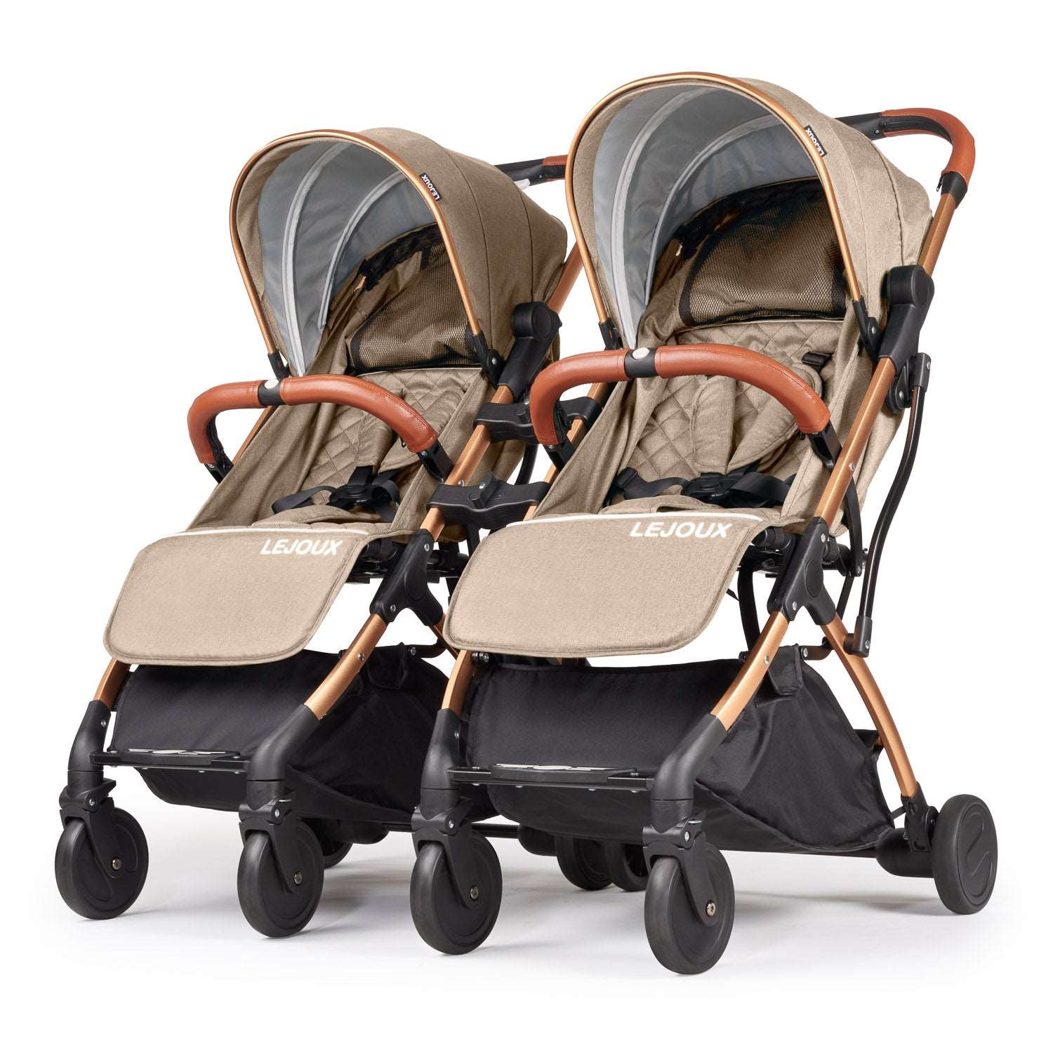 Twin Lejoux Go Baby Stroller Pushchair Pram (Includes twin clips) - Baby&More