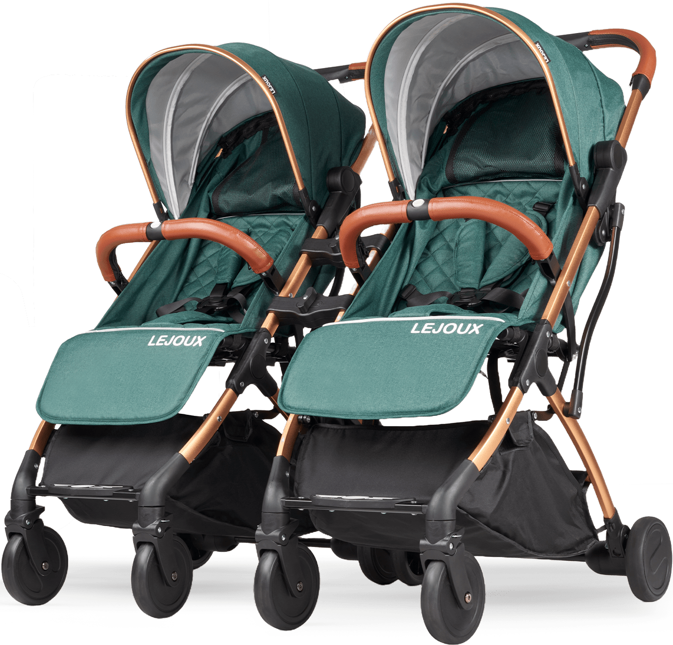 Twin Lejoux Go Baby Stroller Pushchair Pram (Includes twin clips) - Baby&More