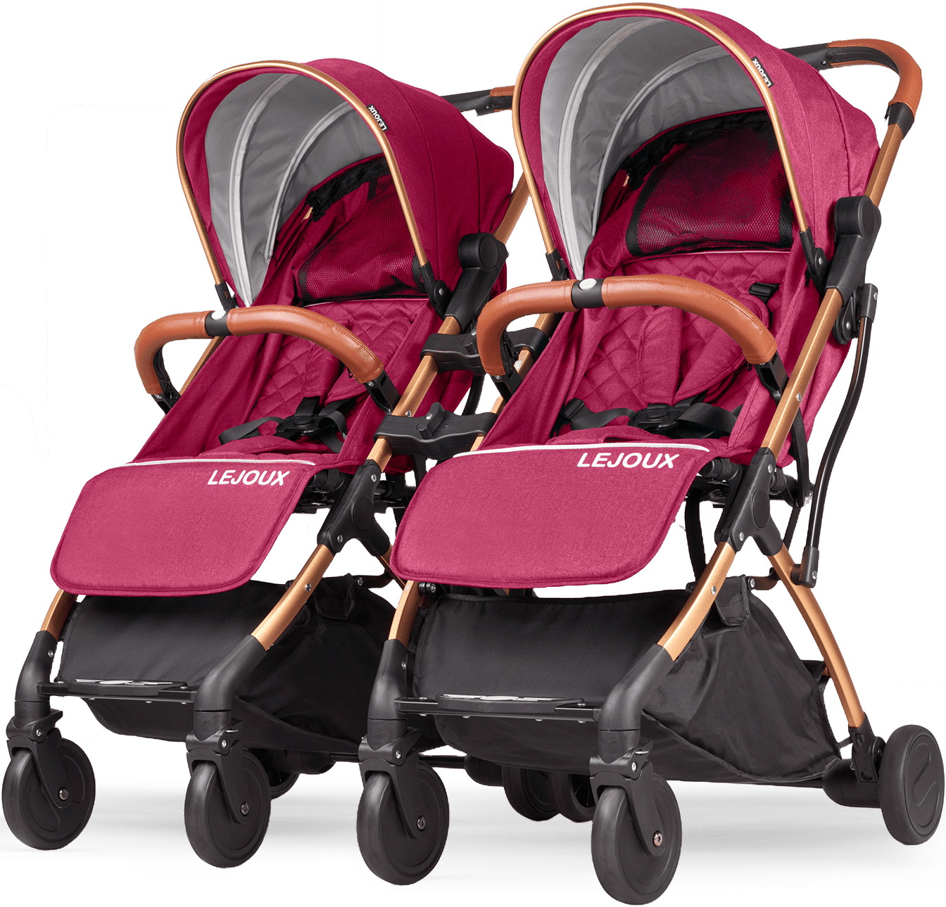 Twin Lejoux Go Baby Stroller Pushchair Pram (Includes twin clips) - Baby&More