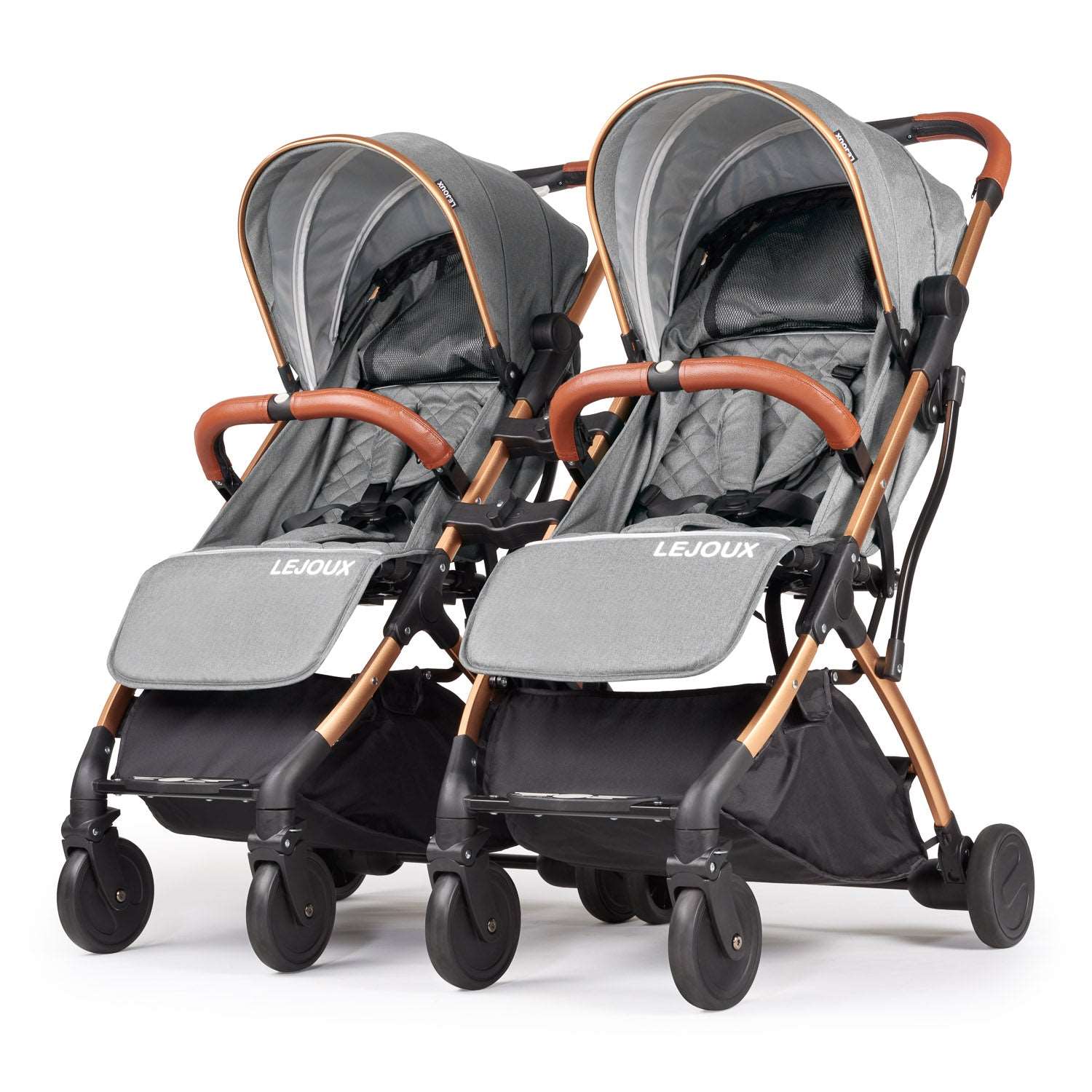 Twin Lejoux Go Baby Stroller Pushchair Pram (Includes twin clips) - Baby&More