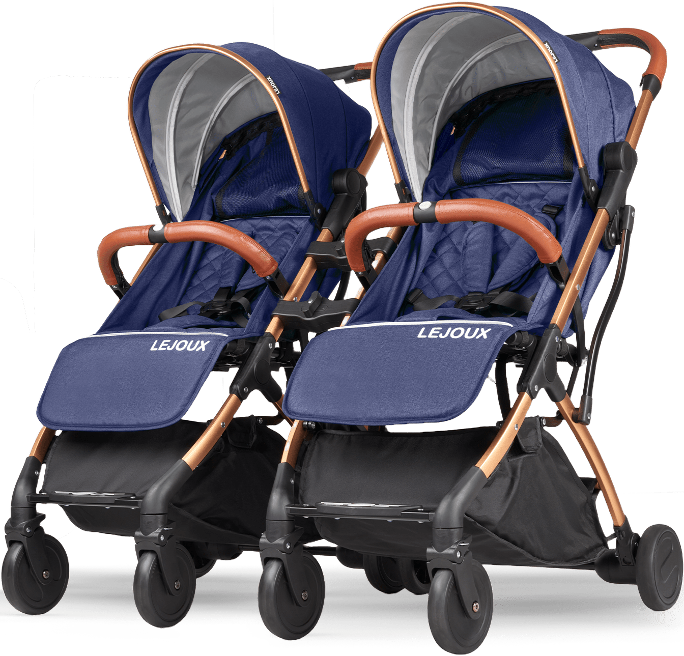 Twin Lejoux Go Baby Stroller Pushchair Pram (Includes twin clips) - Baby&More