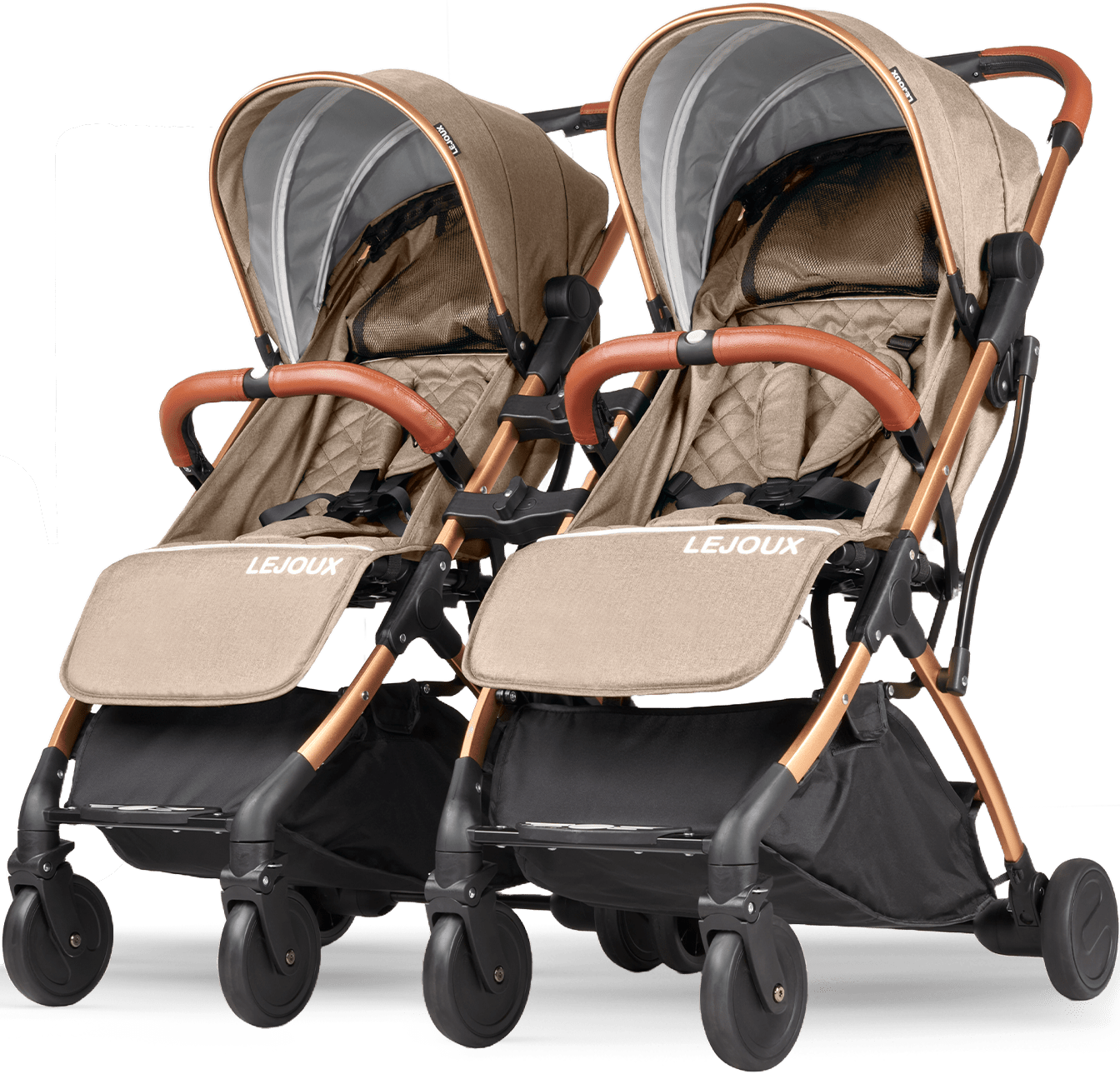 Twin Lejoux Go Baby Stroller Pushchair Pram (Includes twin clips) - Baby&More