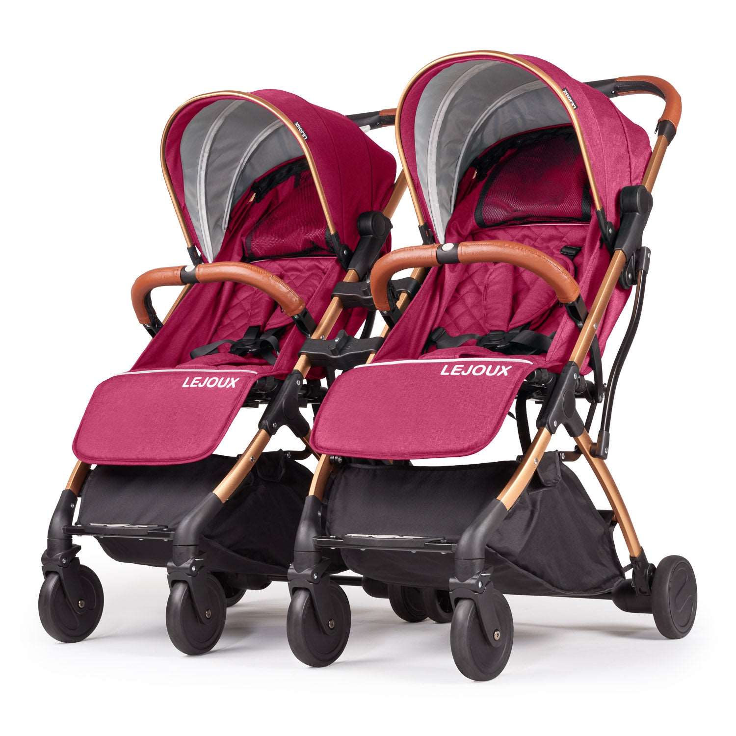 Twin Lejoux Go Baby Stroller Pushchair Pram (Includes twin clips) - Baby&More