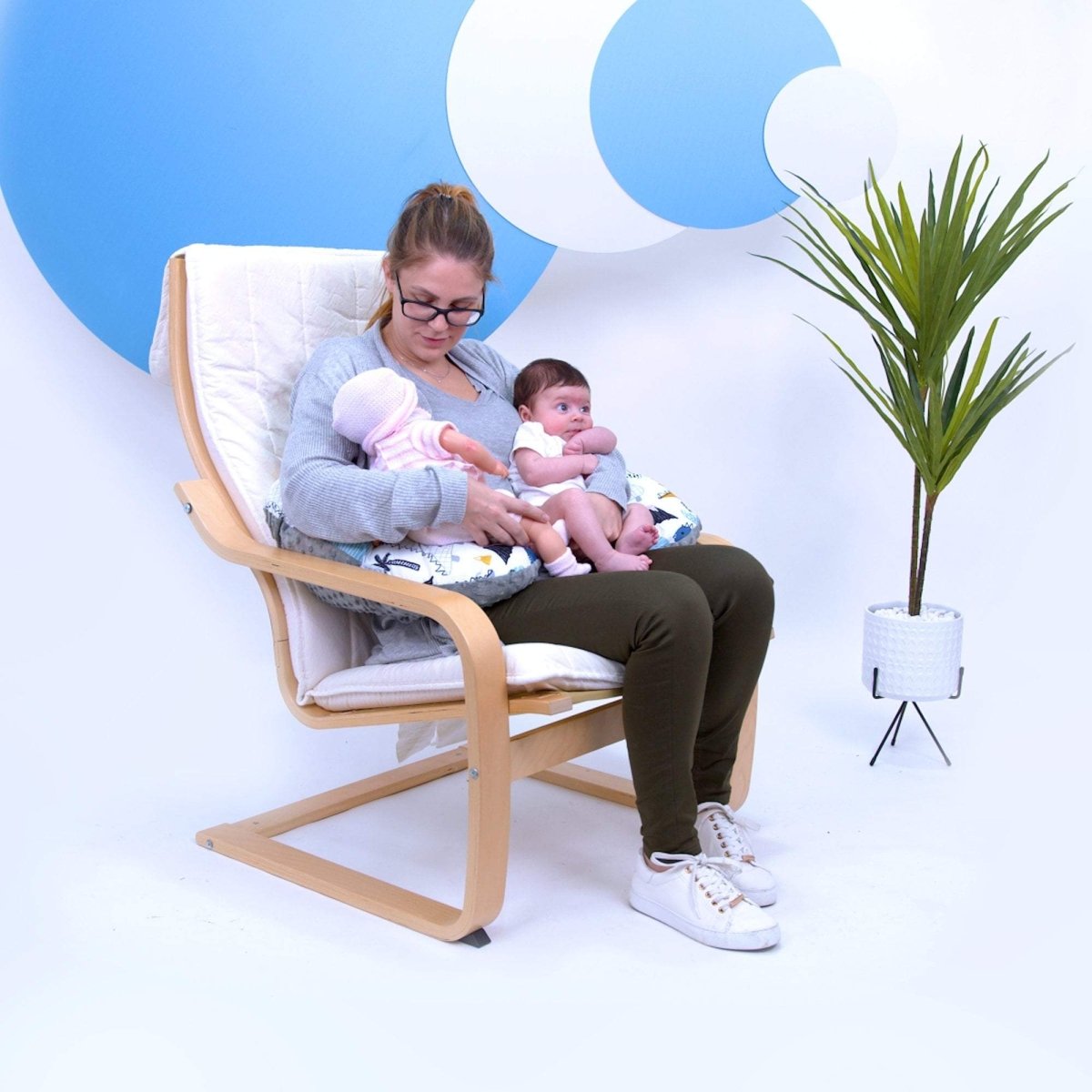 Twin Pregnancy Nursing Pillow - Dinosaur