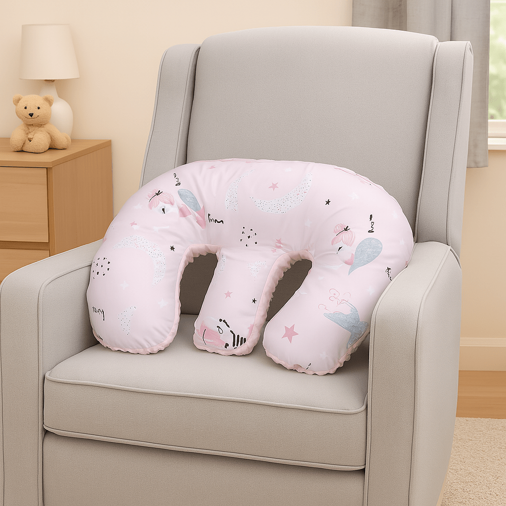 Twin Pregnancy Nursing Pillow - Pink Pixie