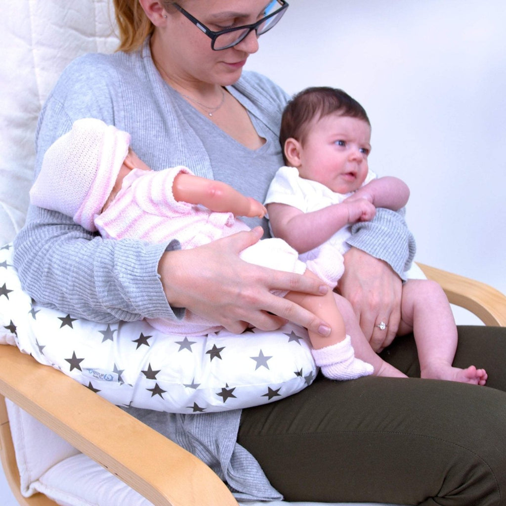Twin Pregnancy Nursing Pillow - Silver Stars - Baby&More