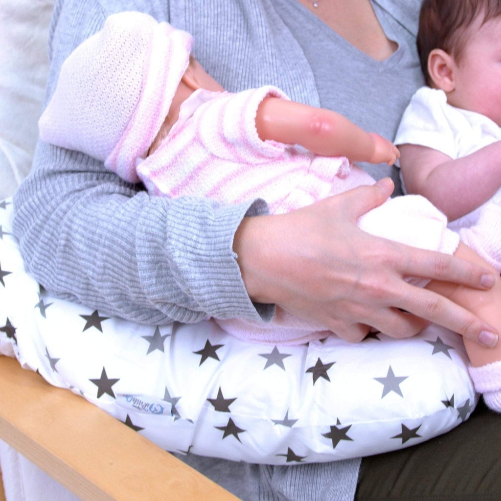 Twin Pregnancy Nursing Pillow - Silver Stars - Baby&More