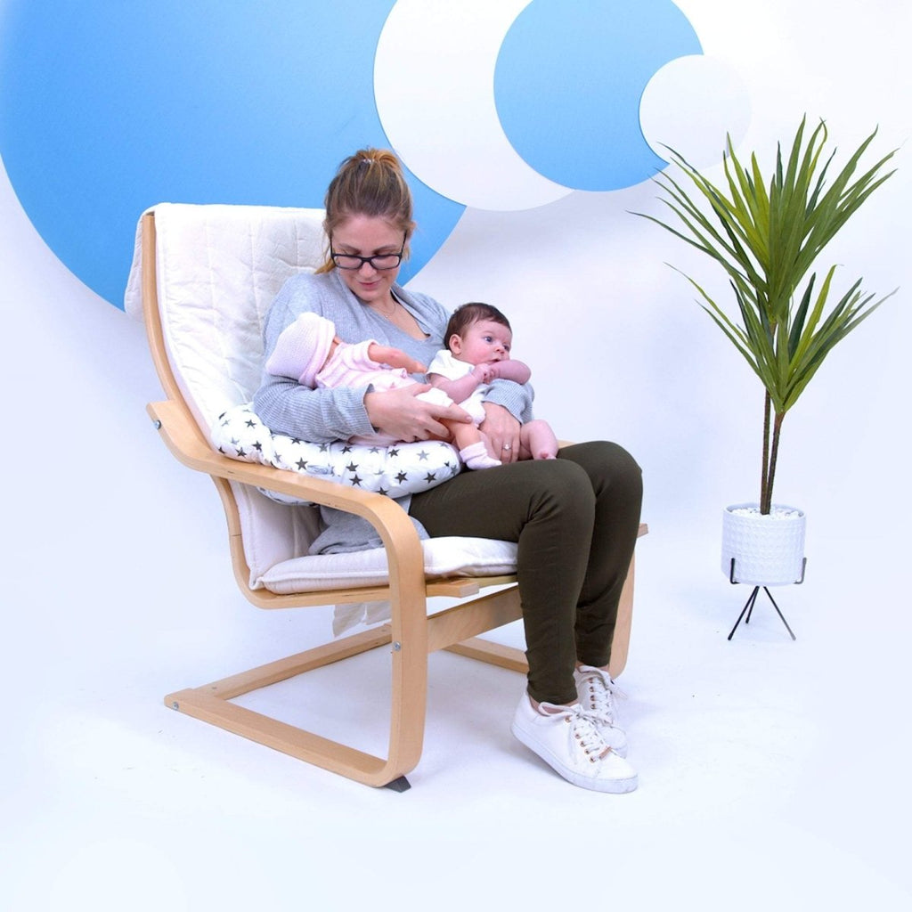 Twin Pregnancy Nursing Pillow - Silver Stars - Baby&More