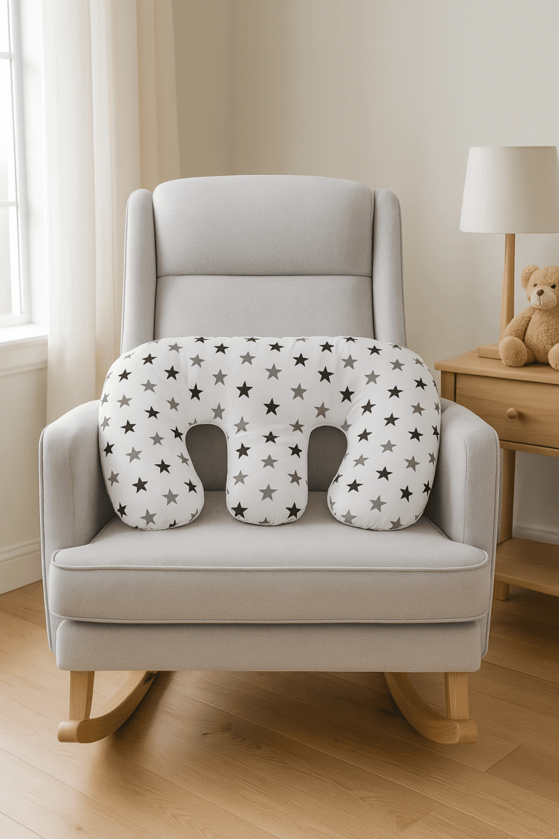 Twin Pregnancy Nursing Pillow - Silver Stars - Baby&More