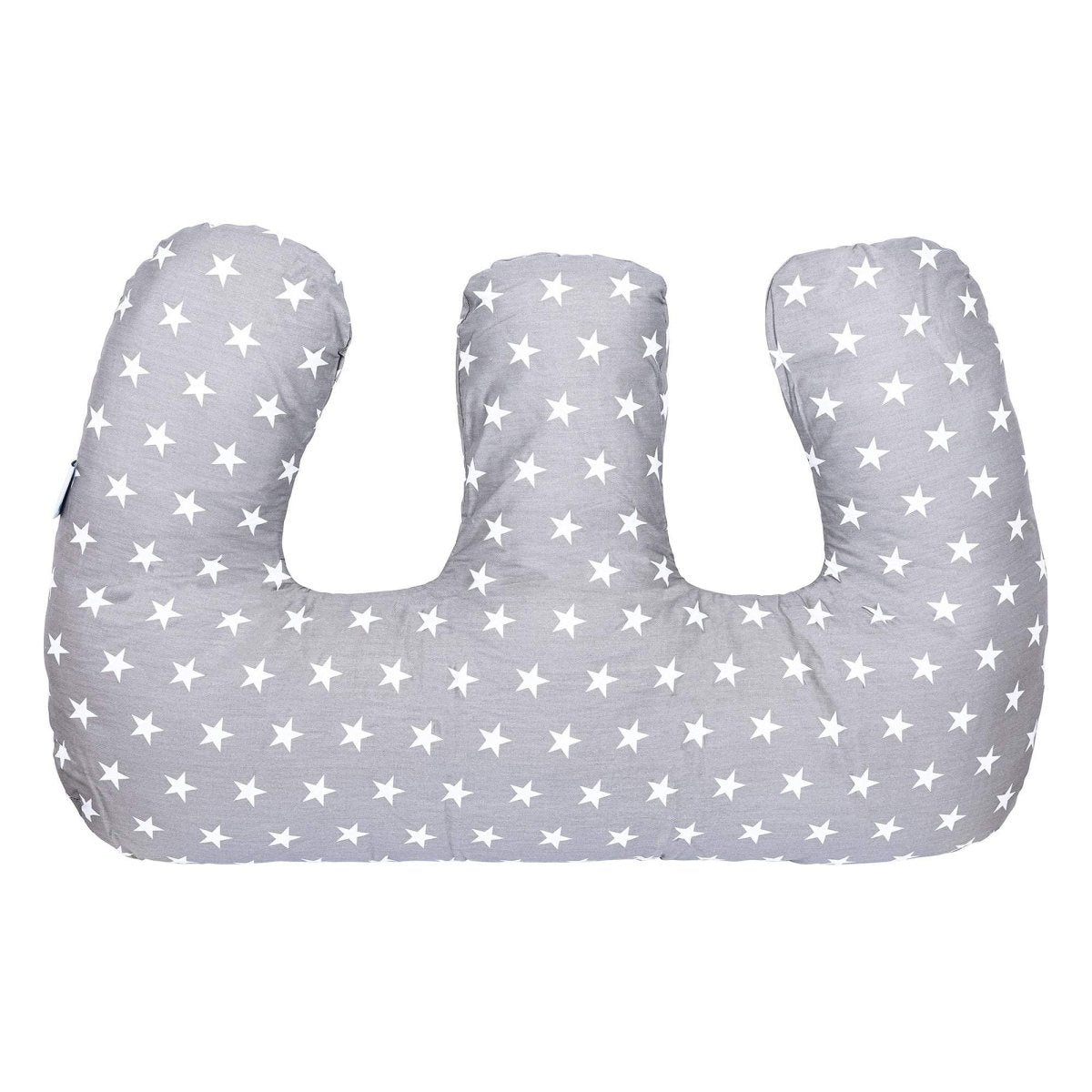 Twin Pregnancy Nursing Pillow - Grey with White Stars