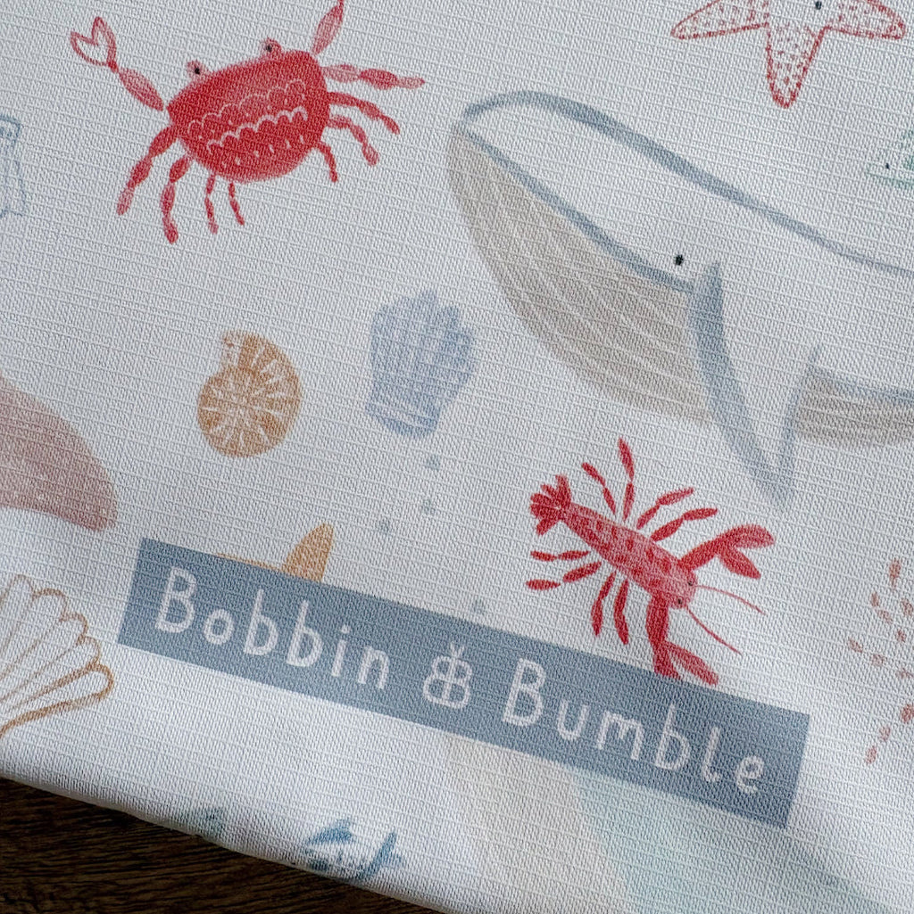 Bobbin and Bumble Anti-Roll Wedge Changing Mat - Deep Blue Sea