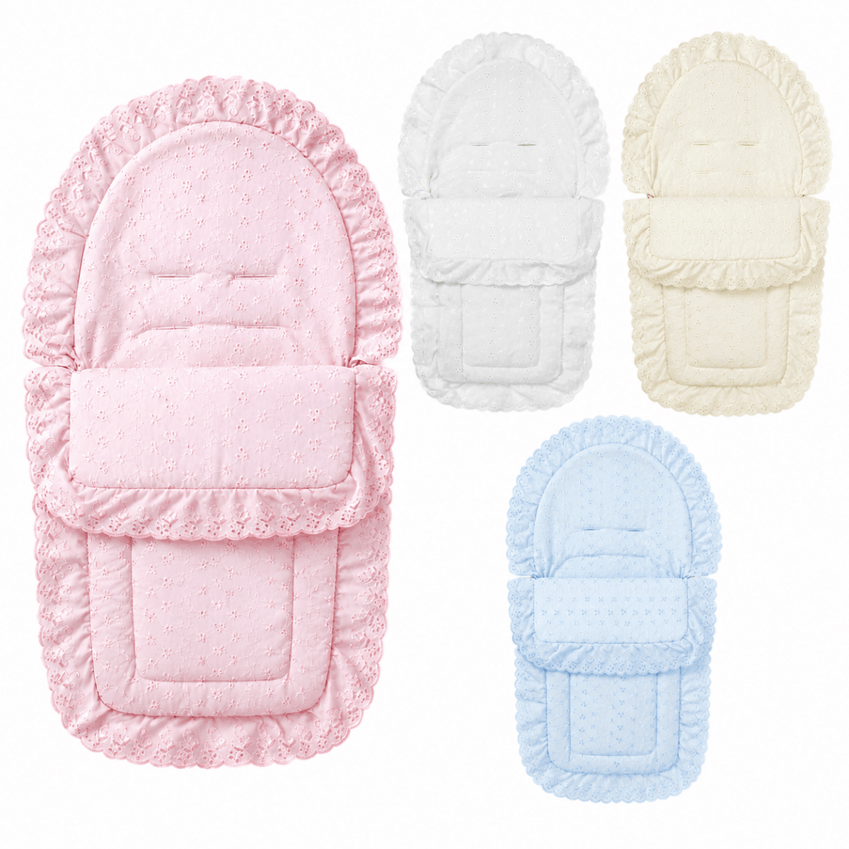 Universal Broderie Anglaise Car Seat Footmuff / Cosy Toes - Baby&More