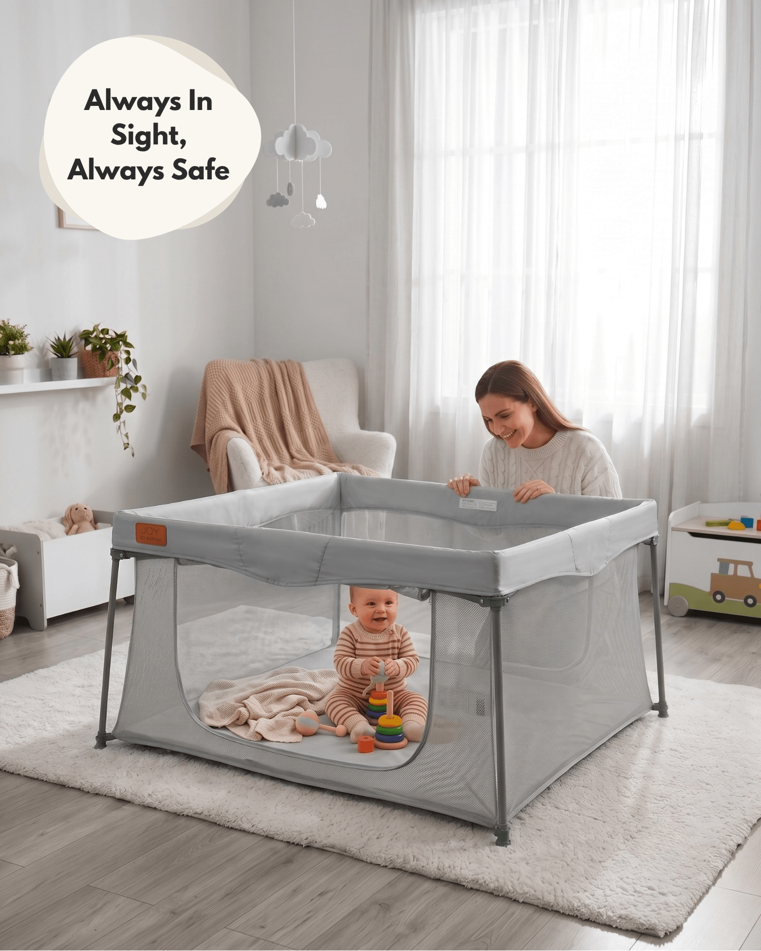 Venture All Stars JOY Square Baby Playpen - Baby&More