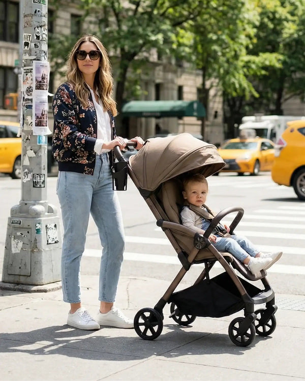 Venture Avio Compact Travel Baby Stroller - Truffle - Baby&More