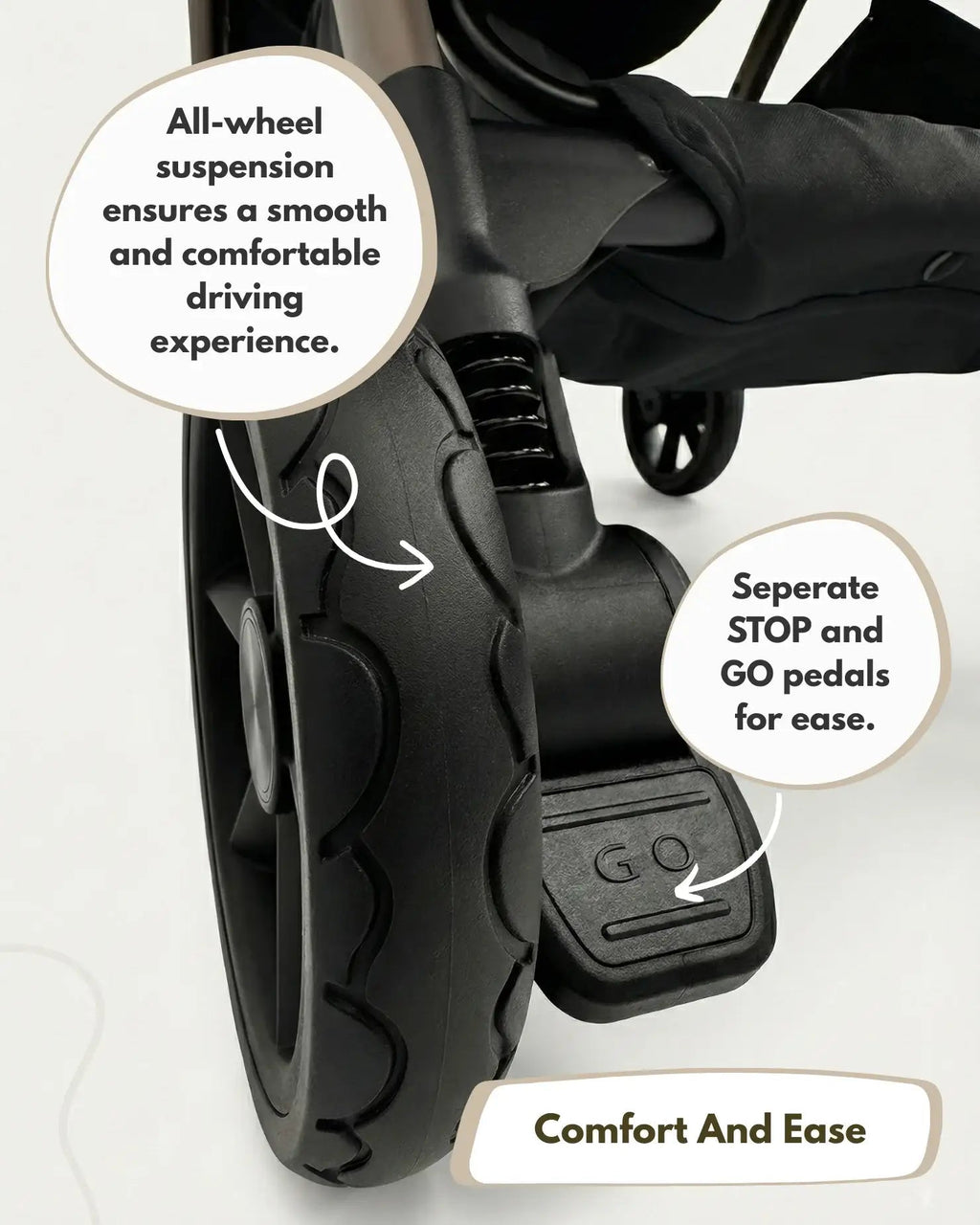 Venture Avio Compact Travel Baby Stroller - Truffle - Baby&More