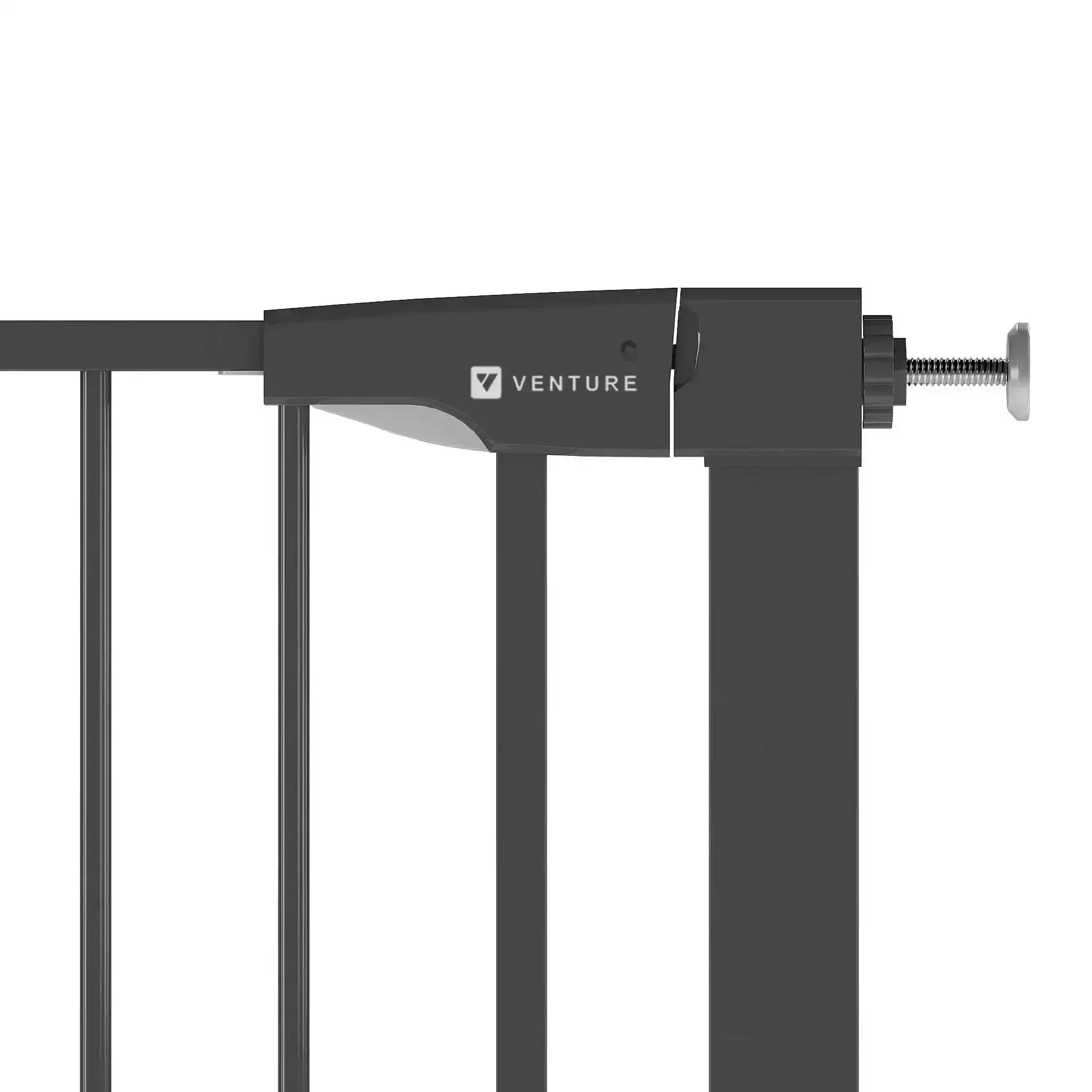 Venture Q-Fix 110cm Extra Tall Pressure Fit Baby & Pet Safety Gate - 73-80cm - Black - Baby&More