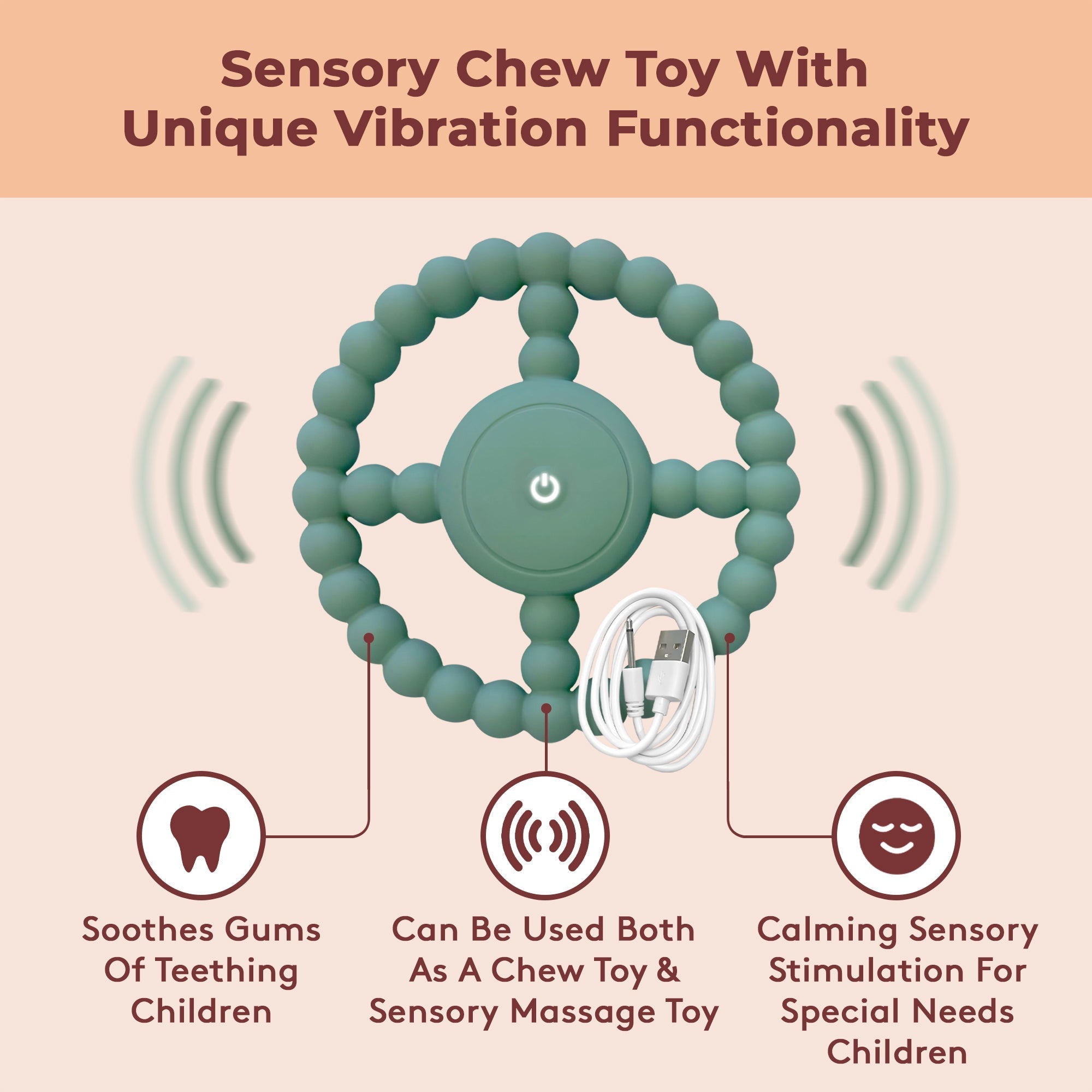 Vibrating Sensory Chew Toy - Baby&More