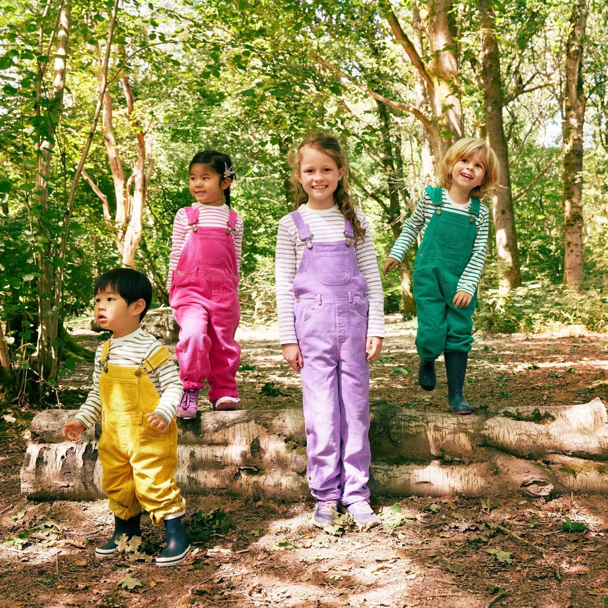 Dotty Dungarees Chunky Cord Dungarees - Violet