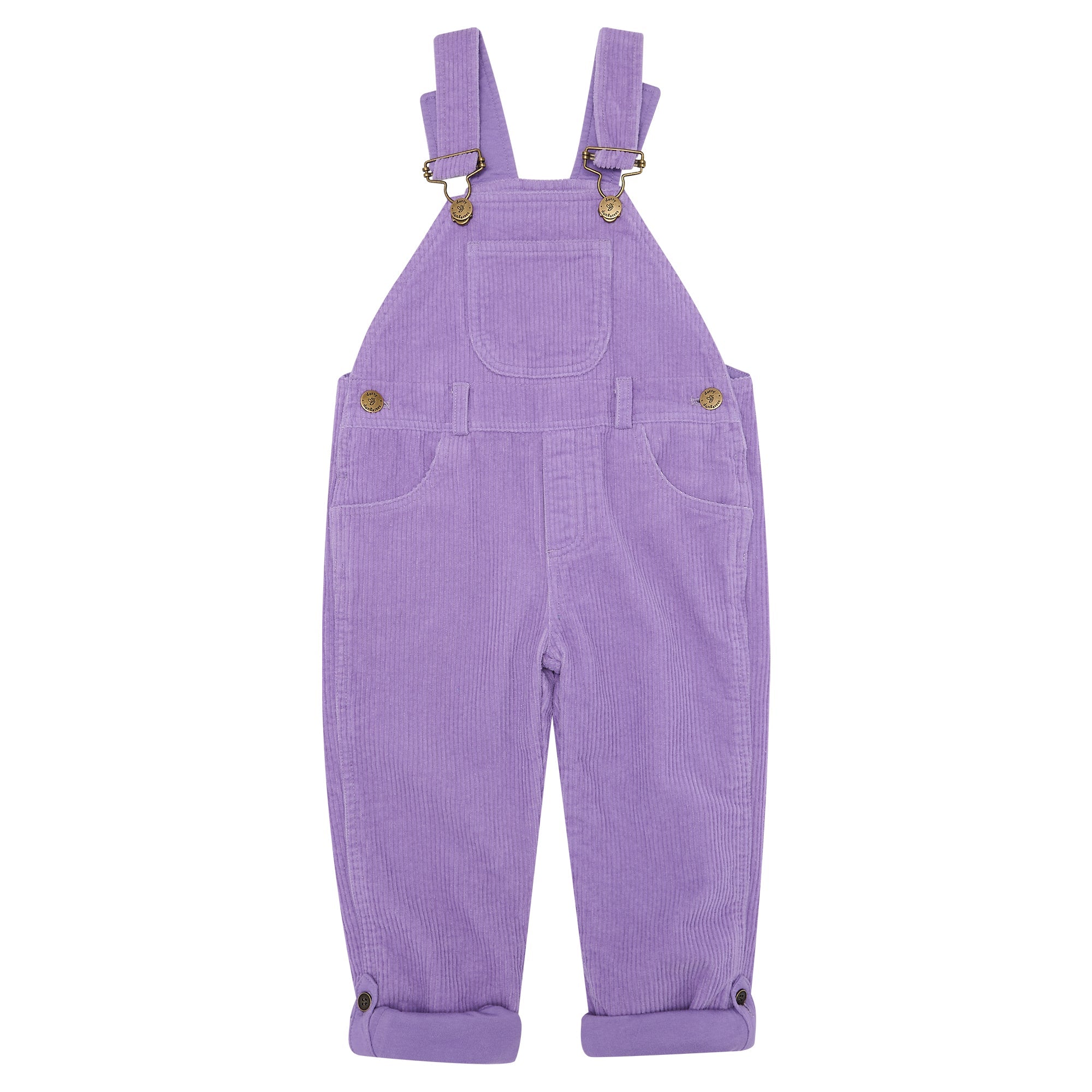 Dotty Dungarees Chunky Cord Dungarees - Violet